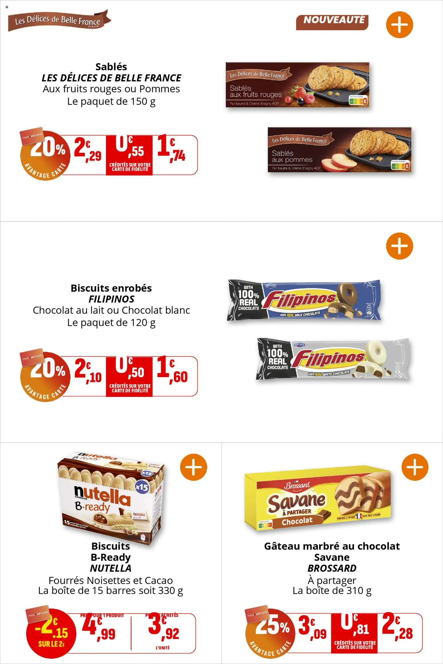 {H1} | Page: 13 | Produits: Noisettes, Nutella, Lait, Pommes