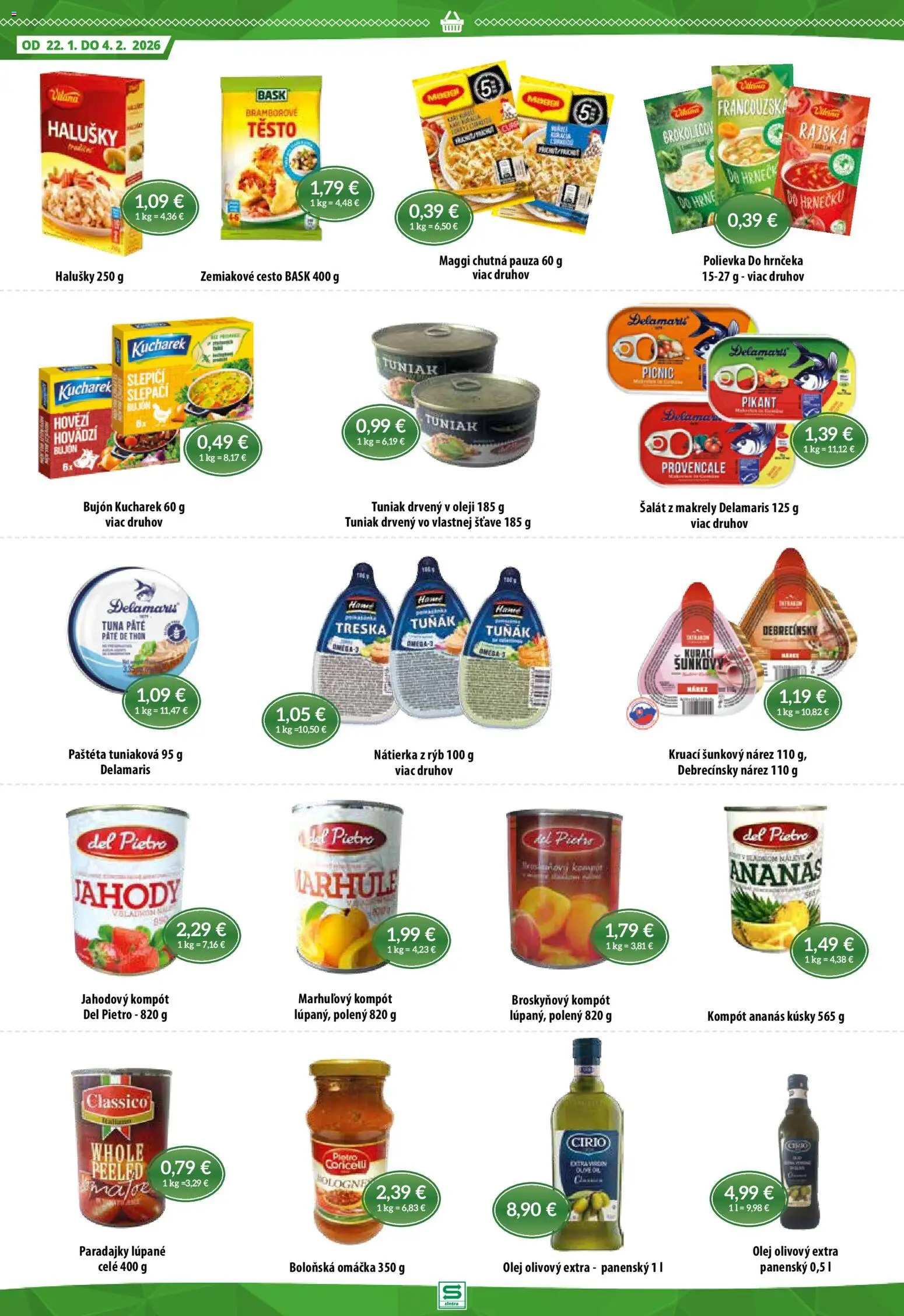 Nové Sintra akcie – leták je platný od 22.01.2026 | Strana: 8 | Produkty: Paradajky, Ananás, Šalát, Marhule