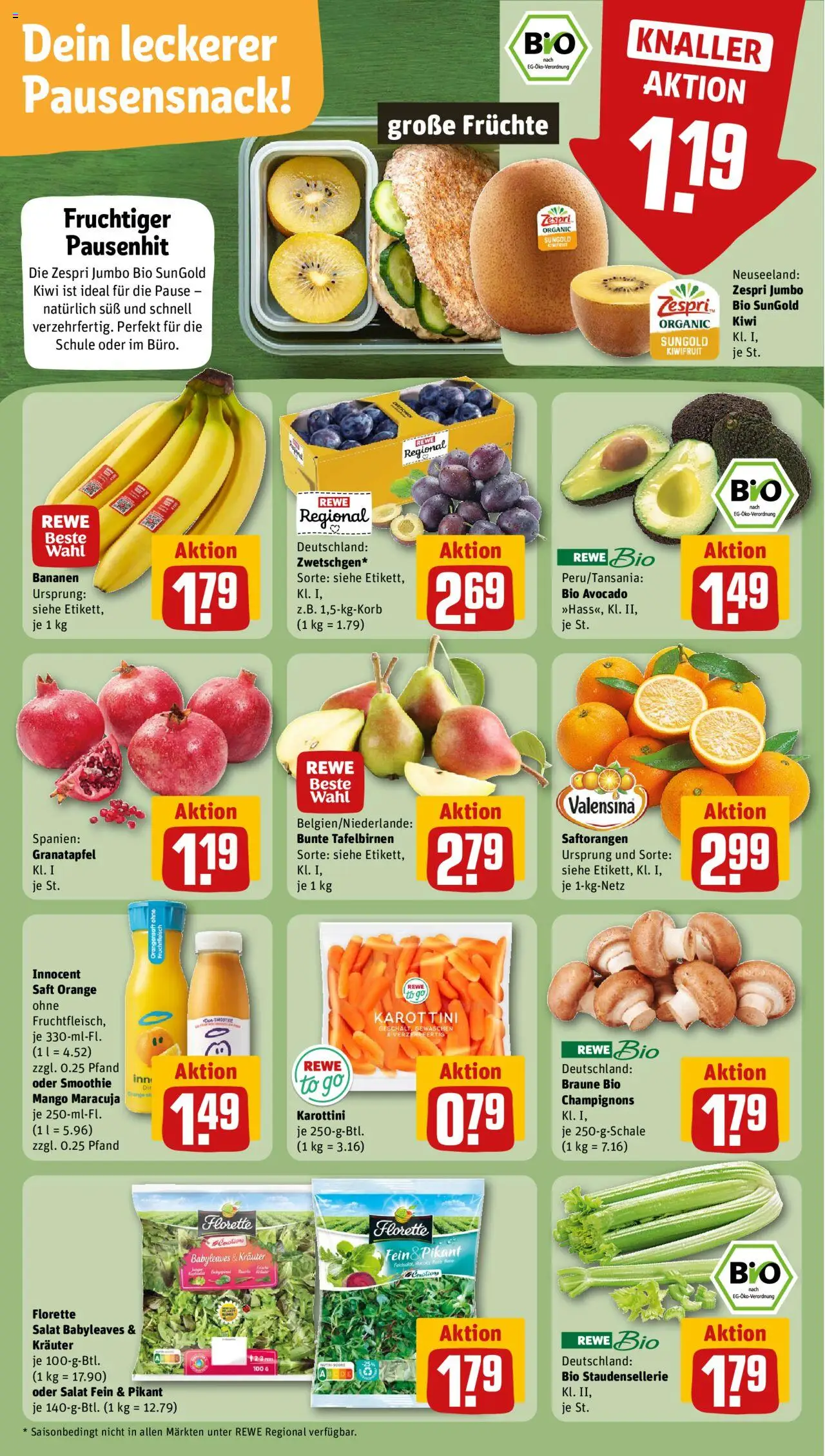 Rewe ihr Kaufpark Prospekt 	 – gültig ab 08.09.2025 | Seite: 4 | Produkte: Bananen, Avocado, Mango, Salat