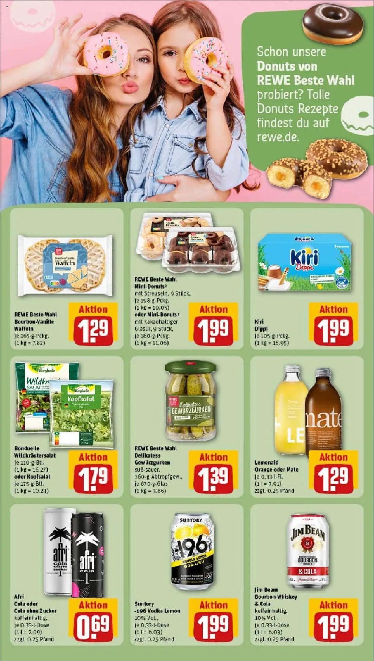 Rewe prospekt Ascheberg	 - gültig ab dem 27.07.2025 | Seite: 21 | Produkte: Jim beam, Waffeln, Donuts, Bourbon