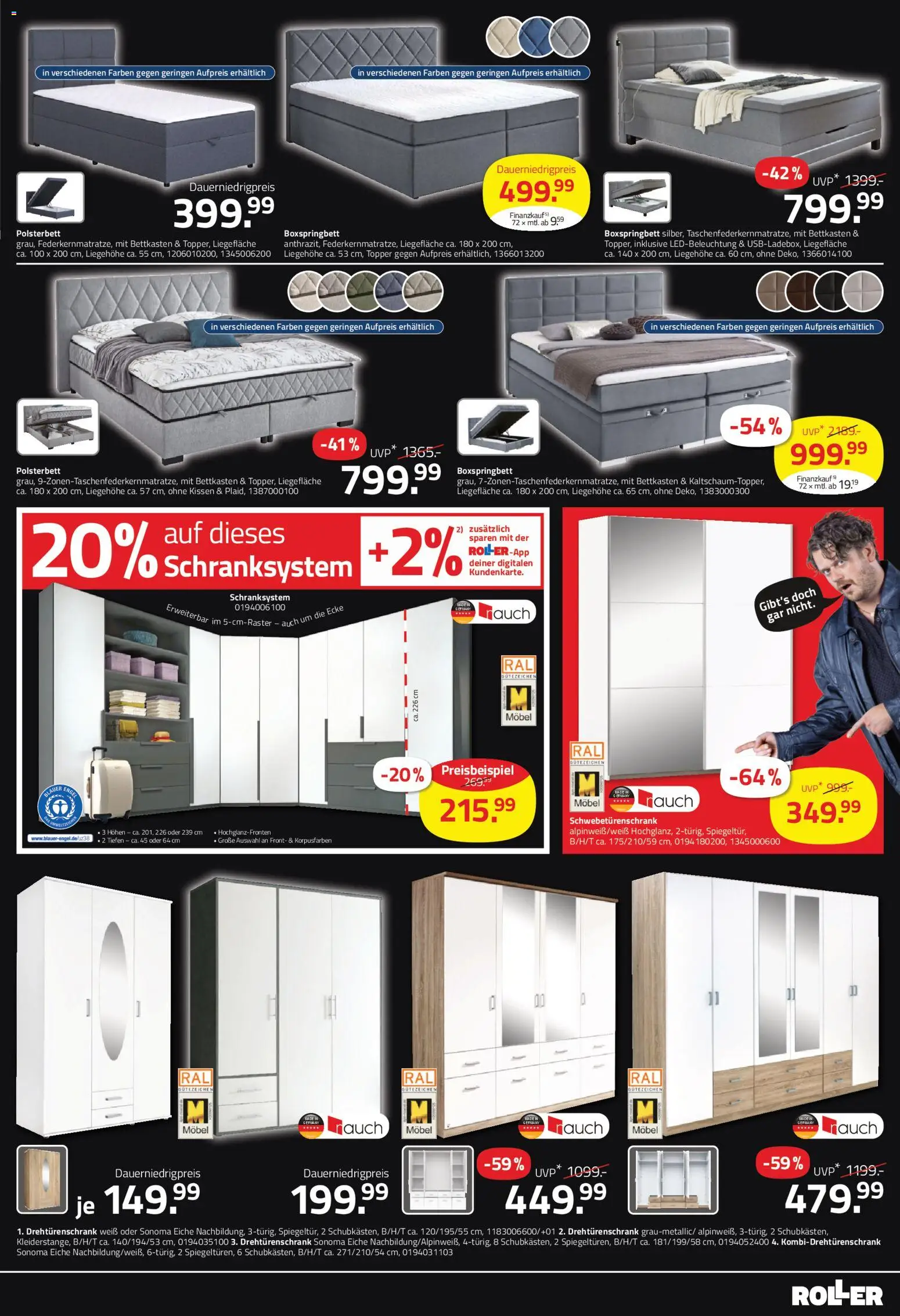 Roller - Black Friday – gültig ab 23.11.2025 | Seite: 5 | Produkte: Kissen, Boxspringbett, Polsterbett, Topper