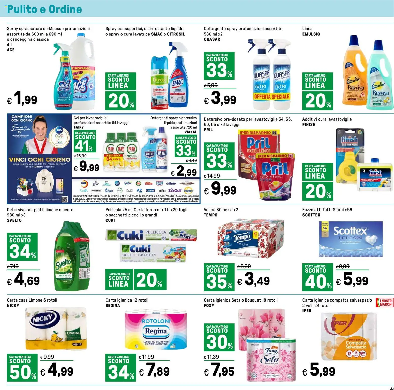 Volantino Iper del 31.12.2025 | Pagina: 33 | Prodotti: Sgrassatore, Lavatrice, Lavastoviglie, Forno