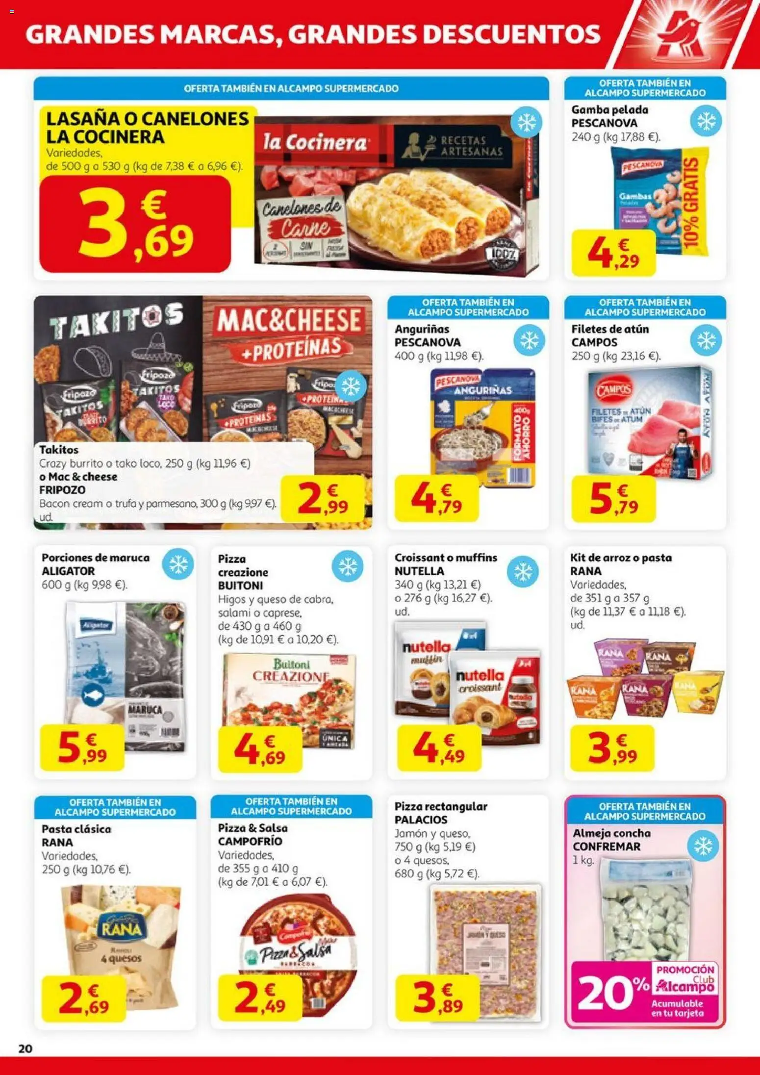 Alcampo - HP Nacional Unificado │ válido desde el 23.10.2025 | Página: 20 | Productos: Arroz, Croissant, Σαντιγύ, Gamba