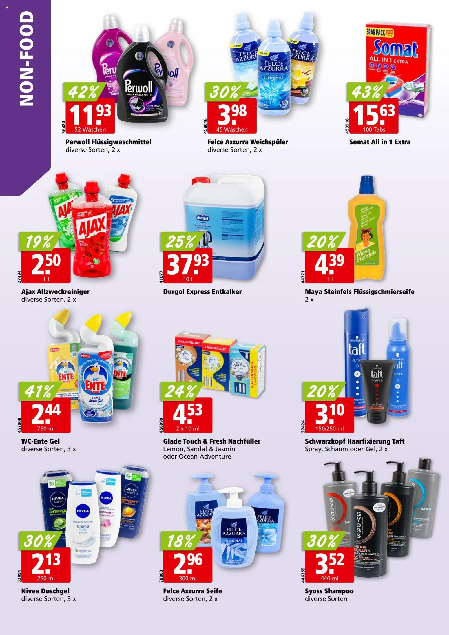 Aligro actionen Chavannes, Matran, Genf, Sitten – gültig ab 16.03.2026 | Seite: 30 | Produkte: Shampoo, Seife, Duschgel, Weichspüler