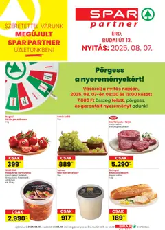 Spar Market - SPAR partner üzlet megújulás Érd - amely érvényes a következő dátumtól: 07.08.2025