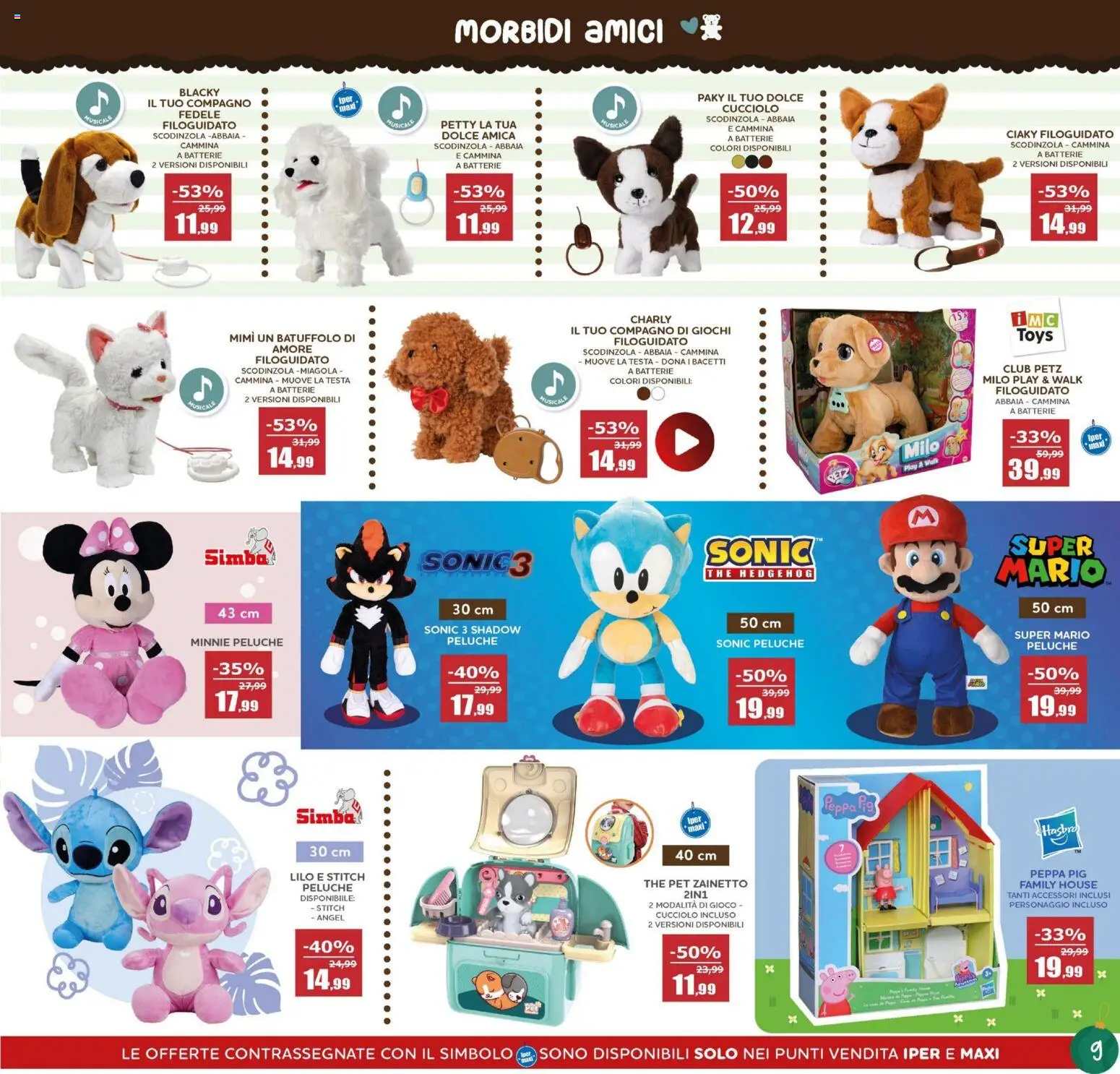 Volantino Happy Casa del 22.11.2025 | Pagina: 9 | Prodotti: Peluche, The, Gioco, Batterie