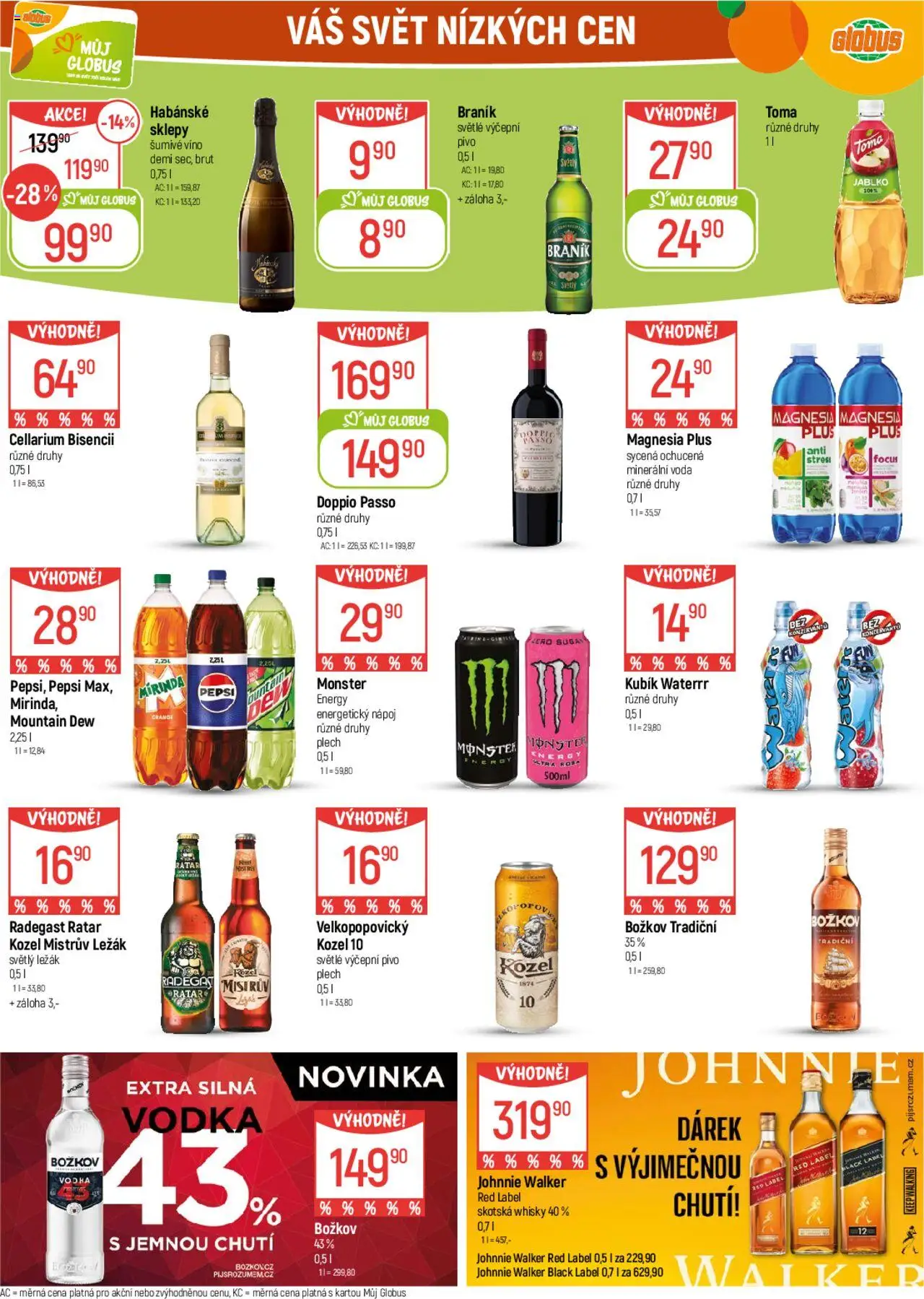 Globus leták od 08.10.2025 | Strana: 26 | Produkty: Magnesia, Mirinda, Minerální voda, Kubík Waterrr