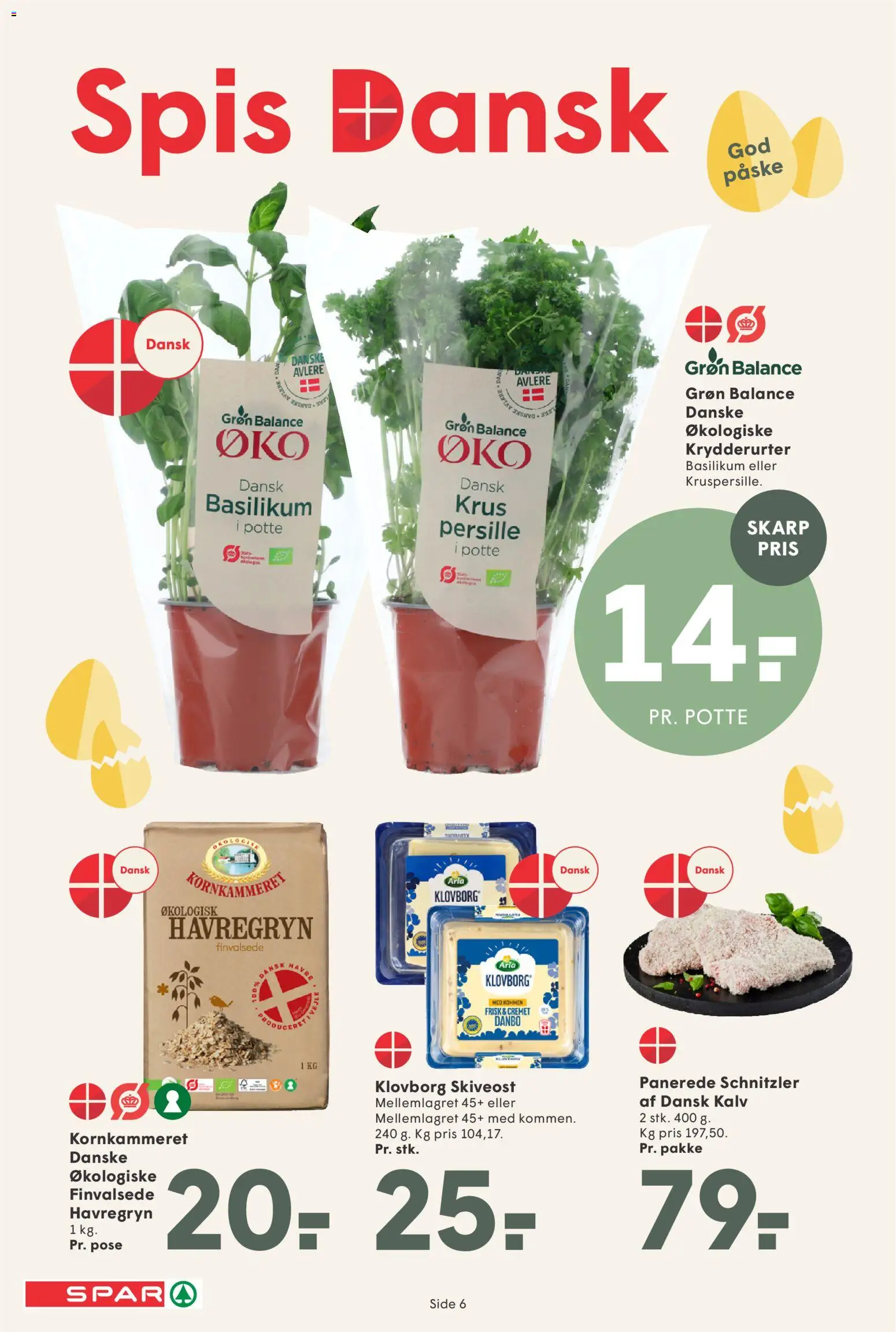 Spar tilbudsavis – gyldig fra 27.03.2026 | Side: 6 | Produkter: Schnitzler, Skiveost, Persille, Basilikum