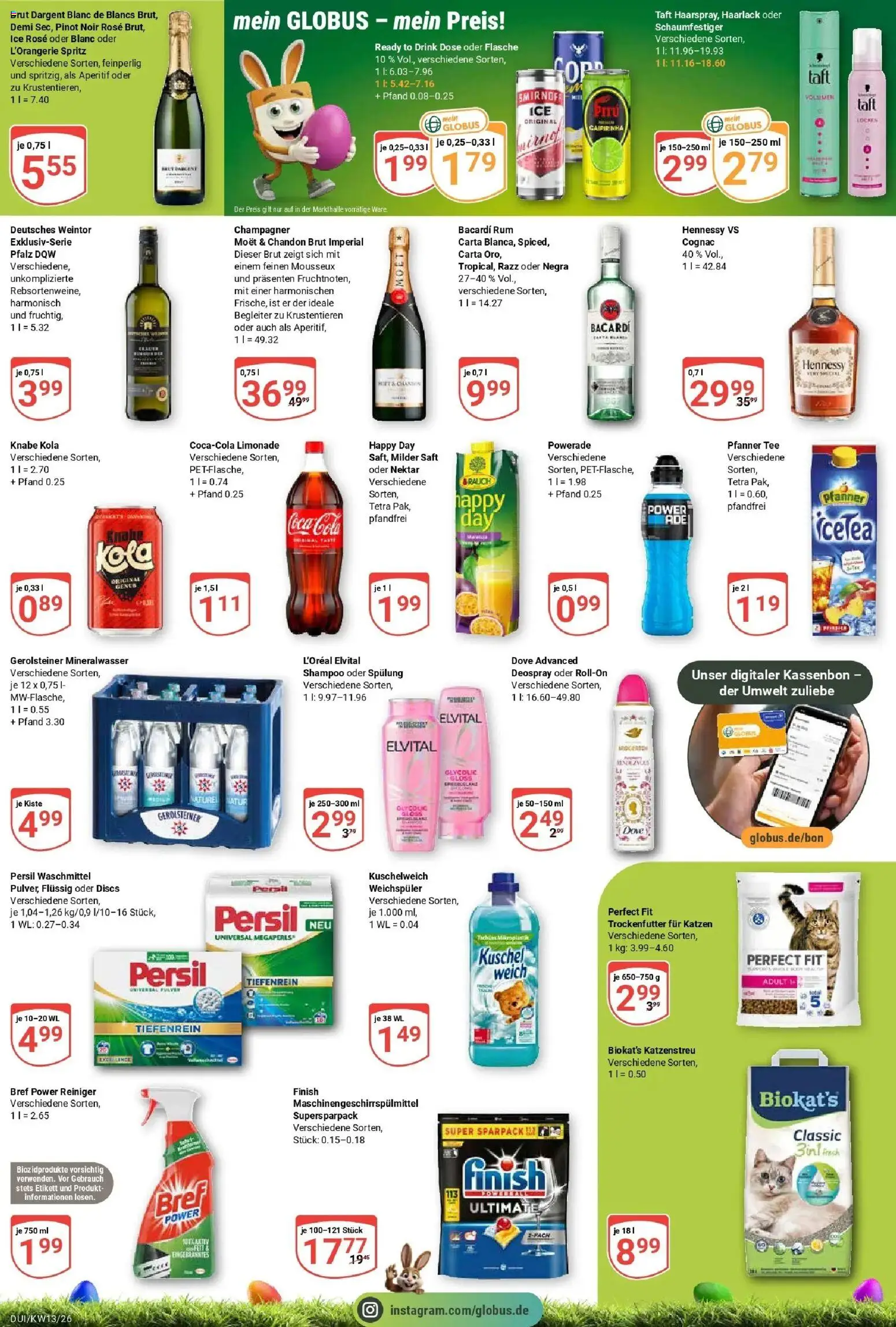 Globus prospekt Duisburg	 – gültig ab 23.03.2026 | Seite: 3 | Produkte: Weichspüler, Waschmittel, Powerade, Gerolsteiner