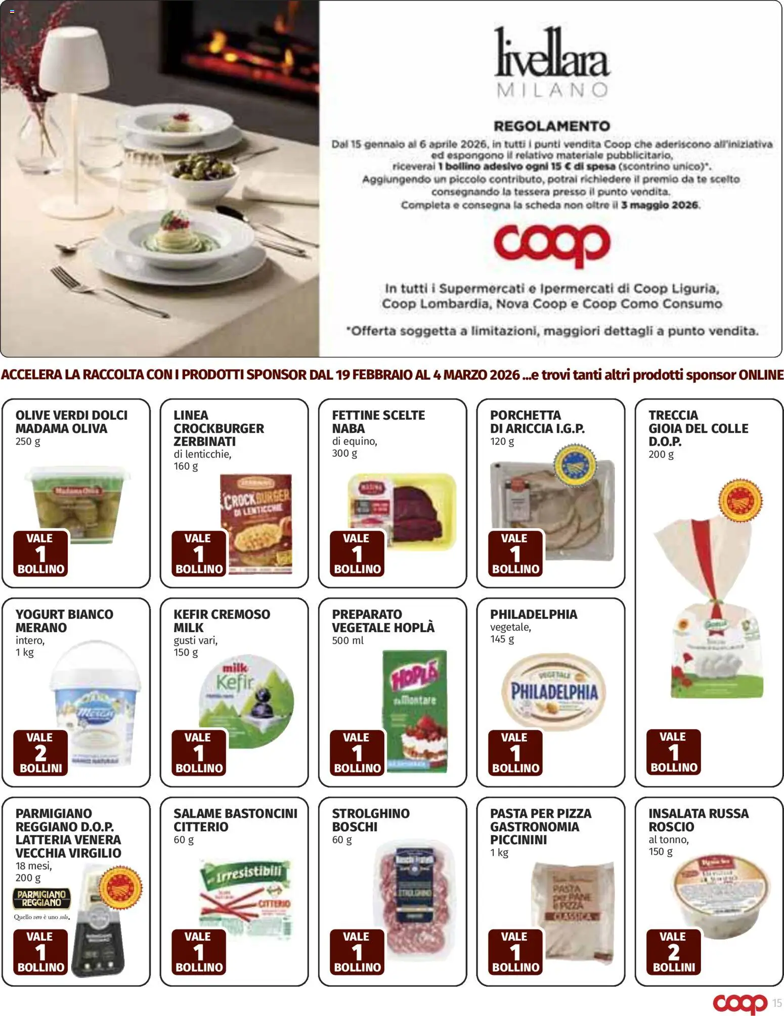 Volantino COOP del 19.02.2026 | Pagina: 15 | Prodotti: Yogurt, Tè, Insalata, Insalata russa
