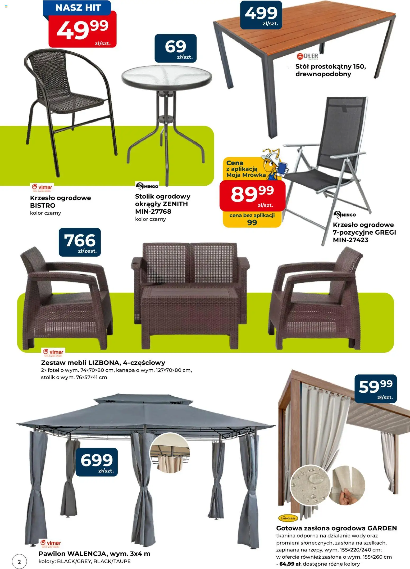 Mrówka gazetka - Elbląg od 23.04.2026 | Strona: 2 | Produkty: Kanapa, Stół, Krzesło, Krzesło ogrodowe