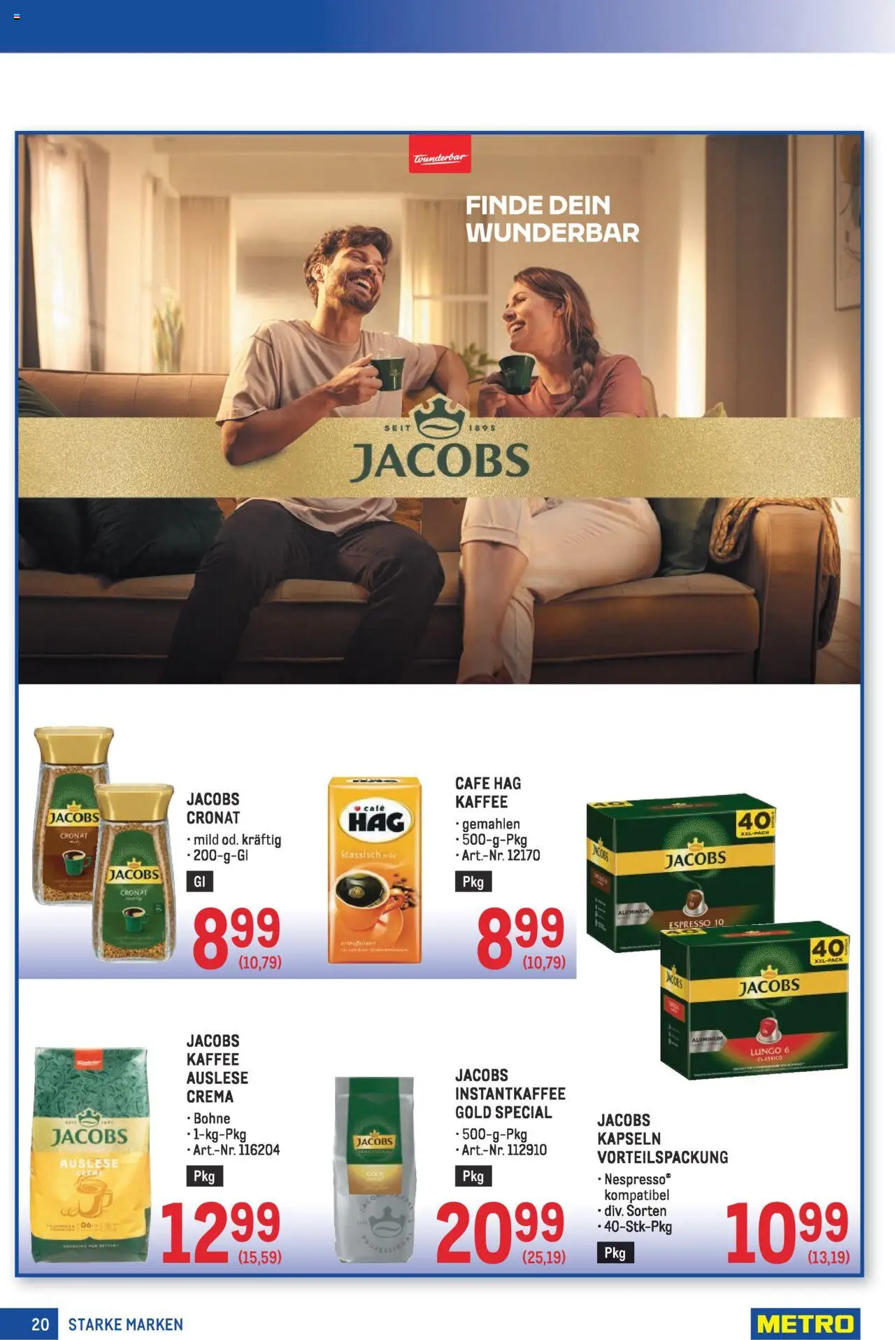 Metro Starke Marken gültig ab 16.10.2025 | Seite: 20 | Produkte: Kaffee