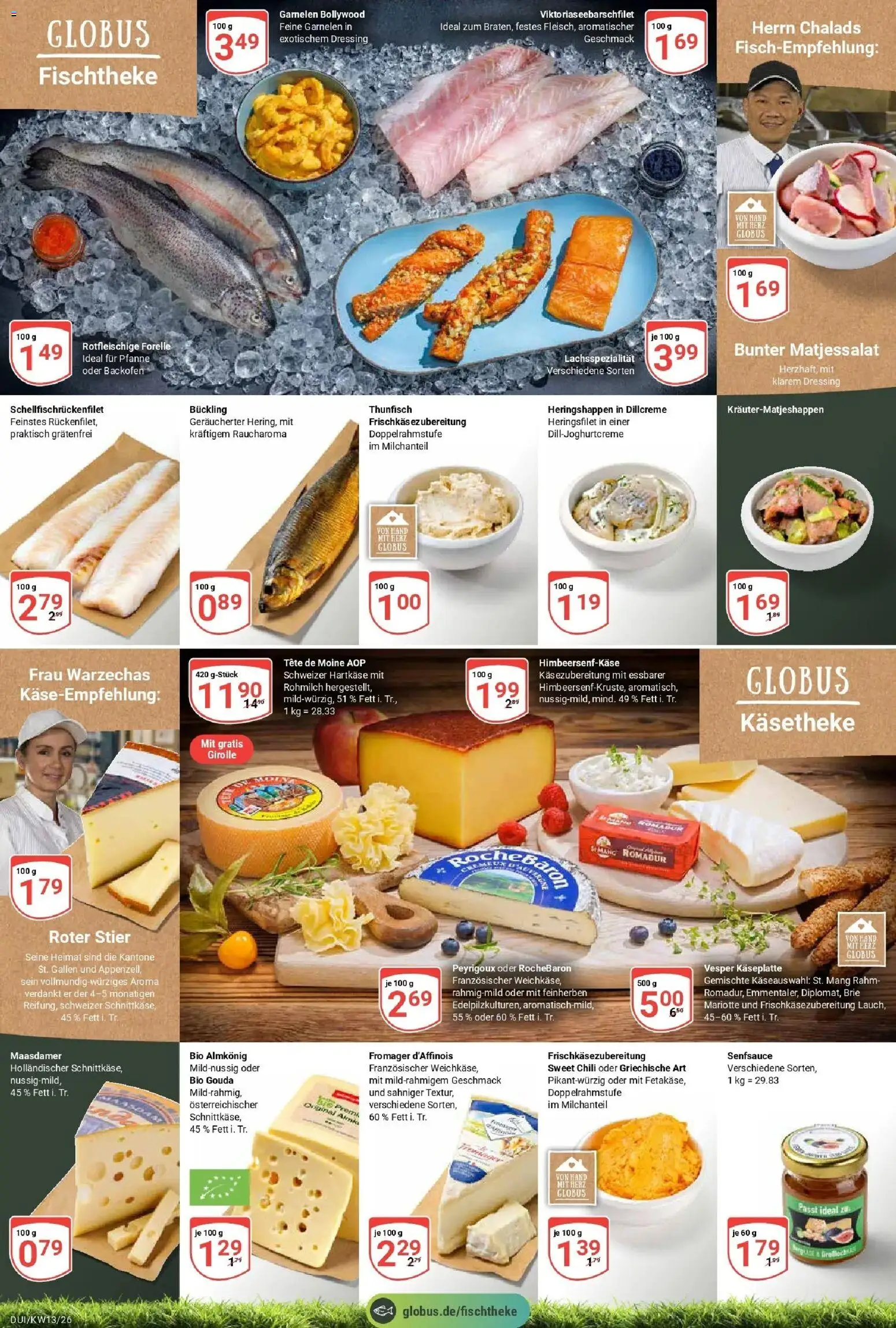 Globus prospekt Duisburg	 – gültig ab 23.03.2026 | Seite: 9 | Produkte: Thunfisch, Gouda, Dressing, Garnelen