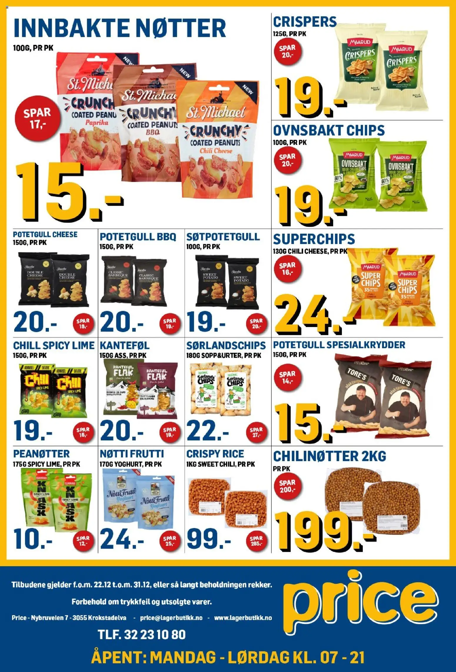 {H1} | Side: 4 | Produkter: Desk, Nøtter, Potetgull, Sopp