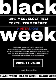 Intersport Black Friday - amely érvényes a következő dátumtól: 24.11.2025
