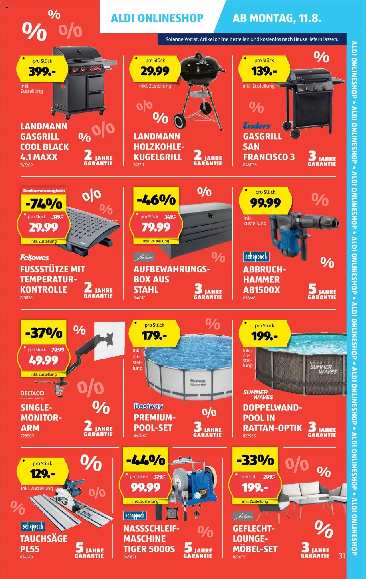 Aldi Aktionen ab 07.08.2025 | Seite: 31 | Produkte: Box, Monitor