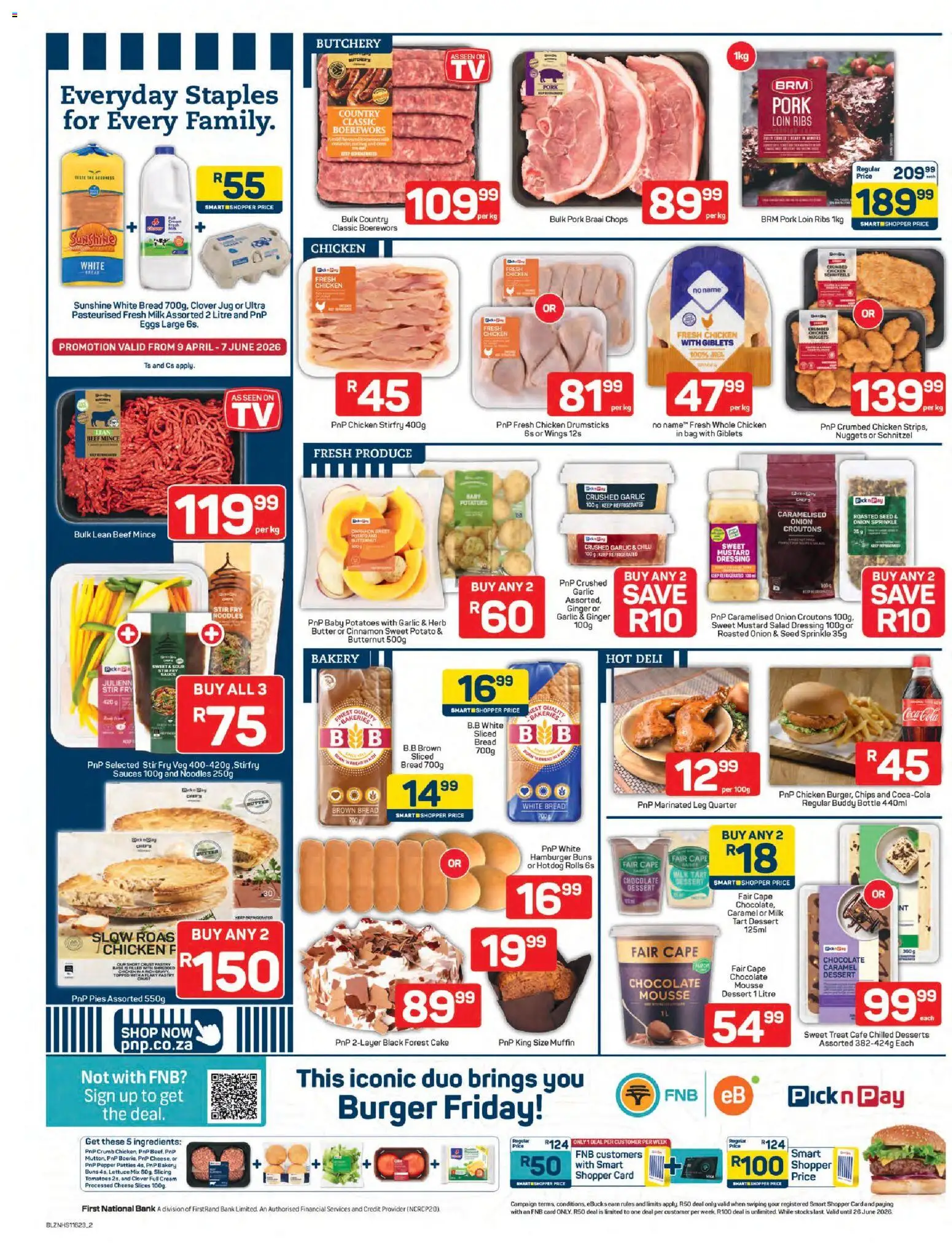 New Pick n Pay catalogue – valid from 24.04.2026 | Page: 2 | Products: Bag, Butter, Dressing, Sauce