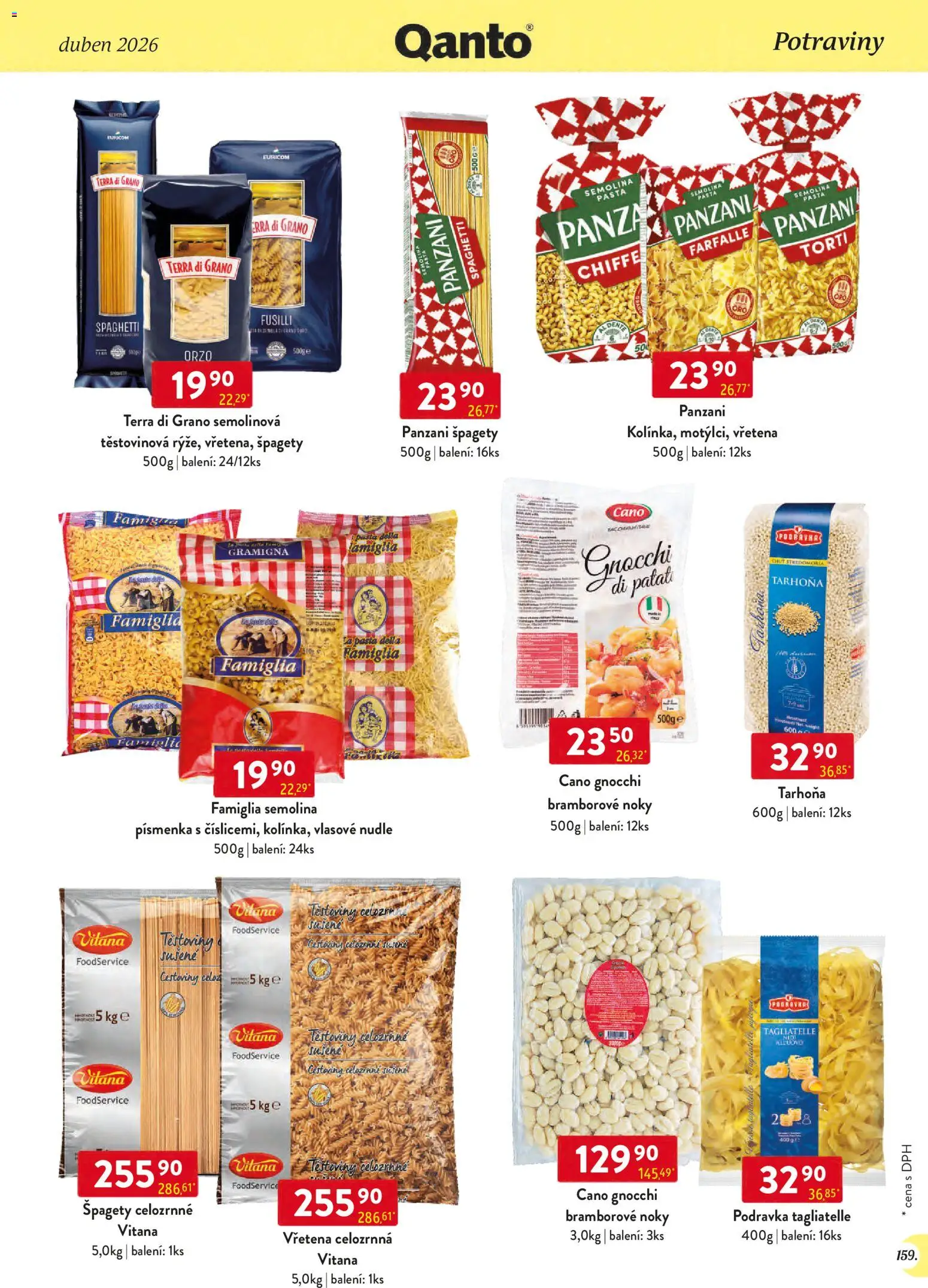 Astur & Qanto leták - Velkoobchod 04/2026 od 01.04.2026 | Strana: 159 | Produkty: Orzo, Noky, Tarhoňa, Gnocchi