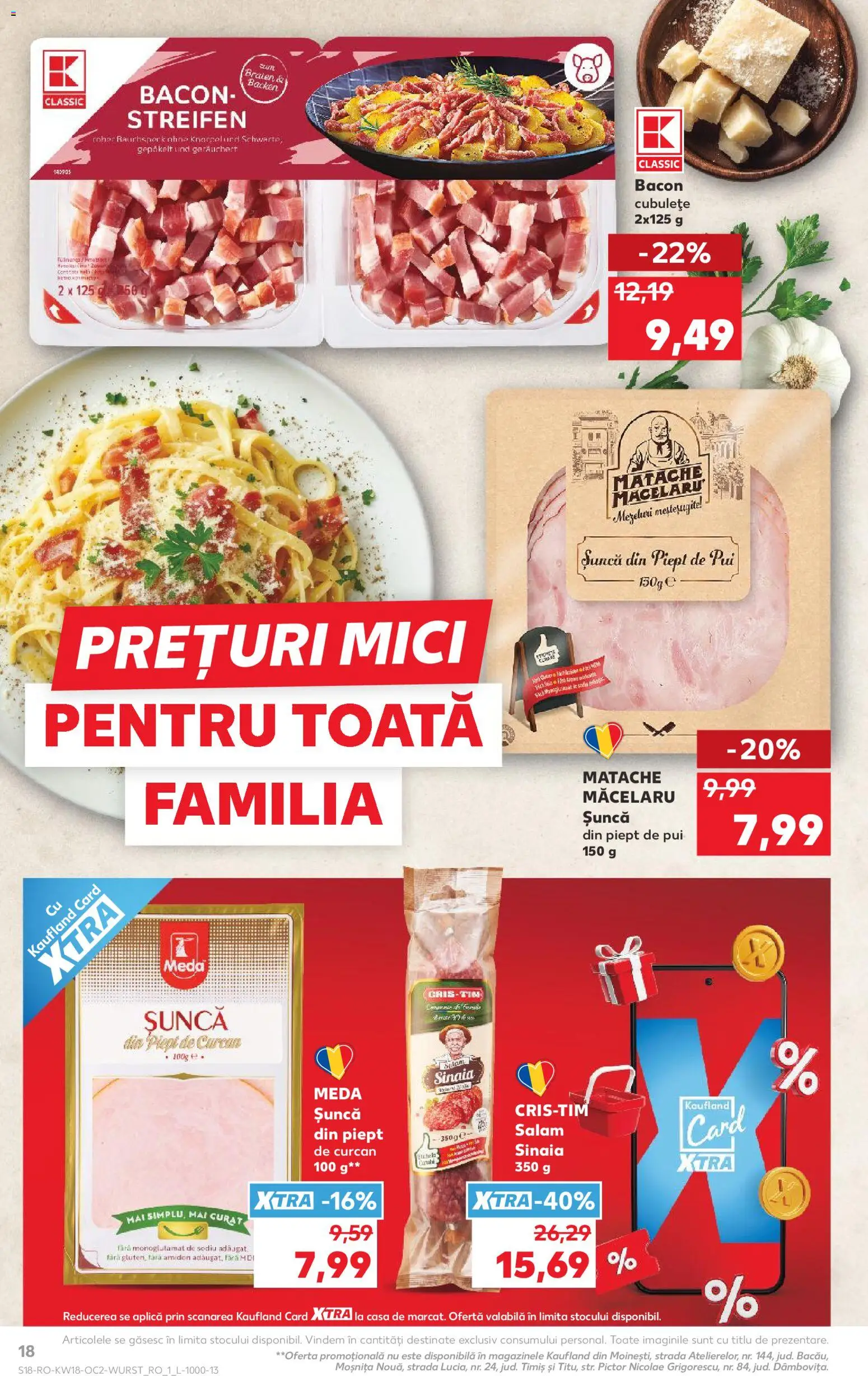 Noul catalog Kaufland – valabil de la 29.04.2026 | Pagină: 18 | Produse: Hacıyatmaz Kedi Oyuncağı, Mici, Salam, Șuncă