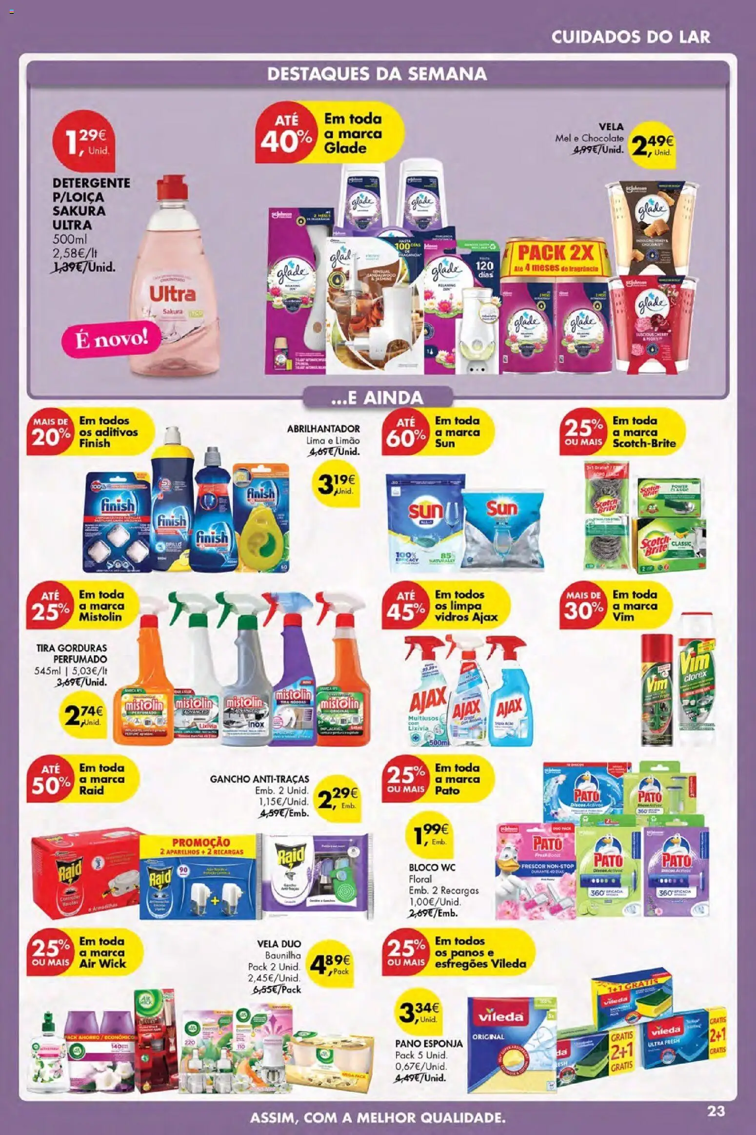 Pingo Doce Poupe Esta Semana Açores │ válido de 23.04.2026 | Página: 23 | Produtos: Esponja, Detergente, Limpa vidros, Mel