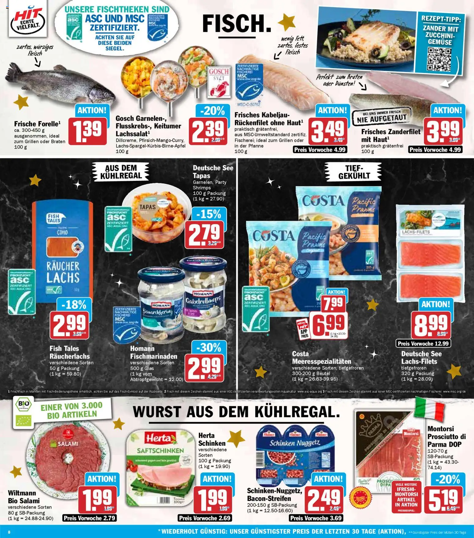 HIT - Berlin – gültig ab 08.12.2025 | Seite: 8 | Produkte: Gemüse, Wurst, Zucchini, Fleisch