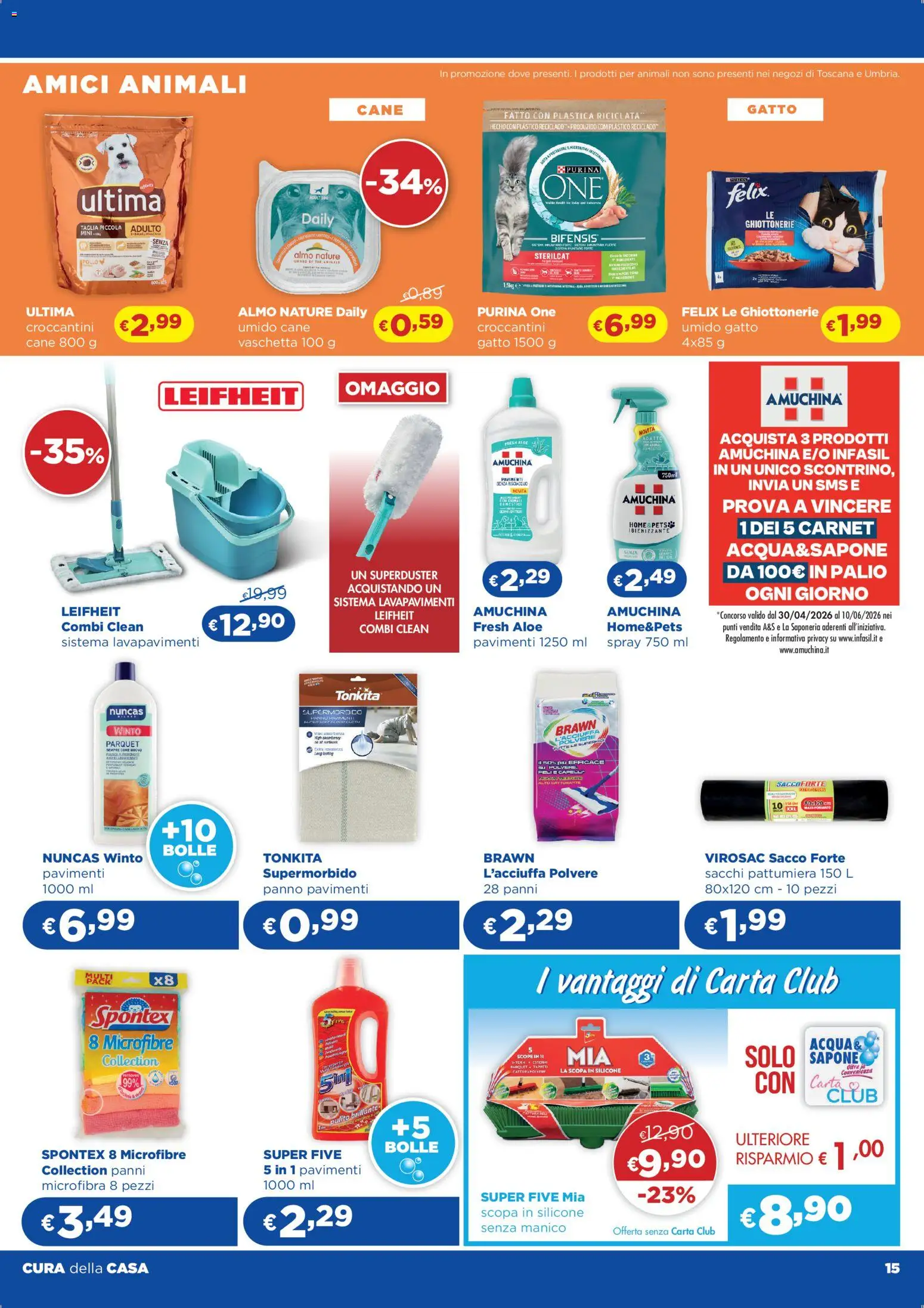 Volantino Acqua e Sapone del 29.04.2026 | Pagina: 15 | Prodotti: Sapone, The, Scopa, Silicone