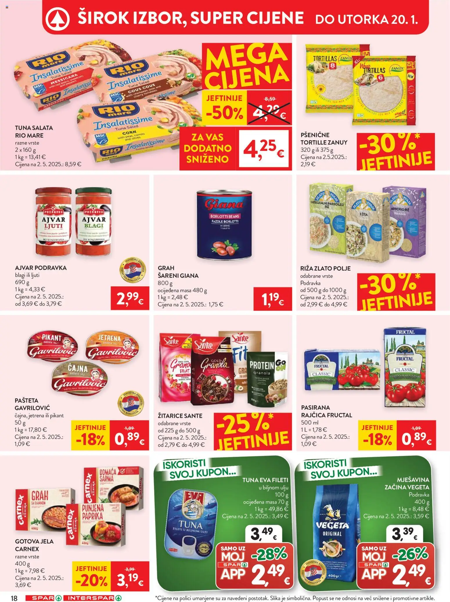 Spar katalog | vrijedi od 14.01.2026 | Stranica: 23 | Proizvodi: Ajvar, Paprika, Pašteta, Rajčica