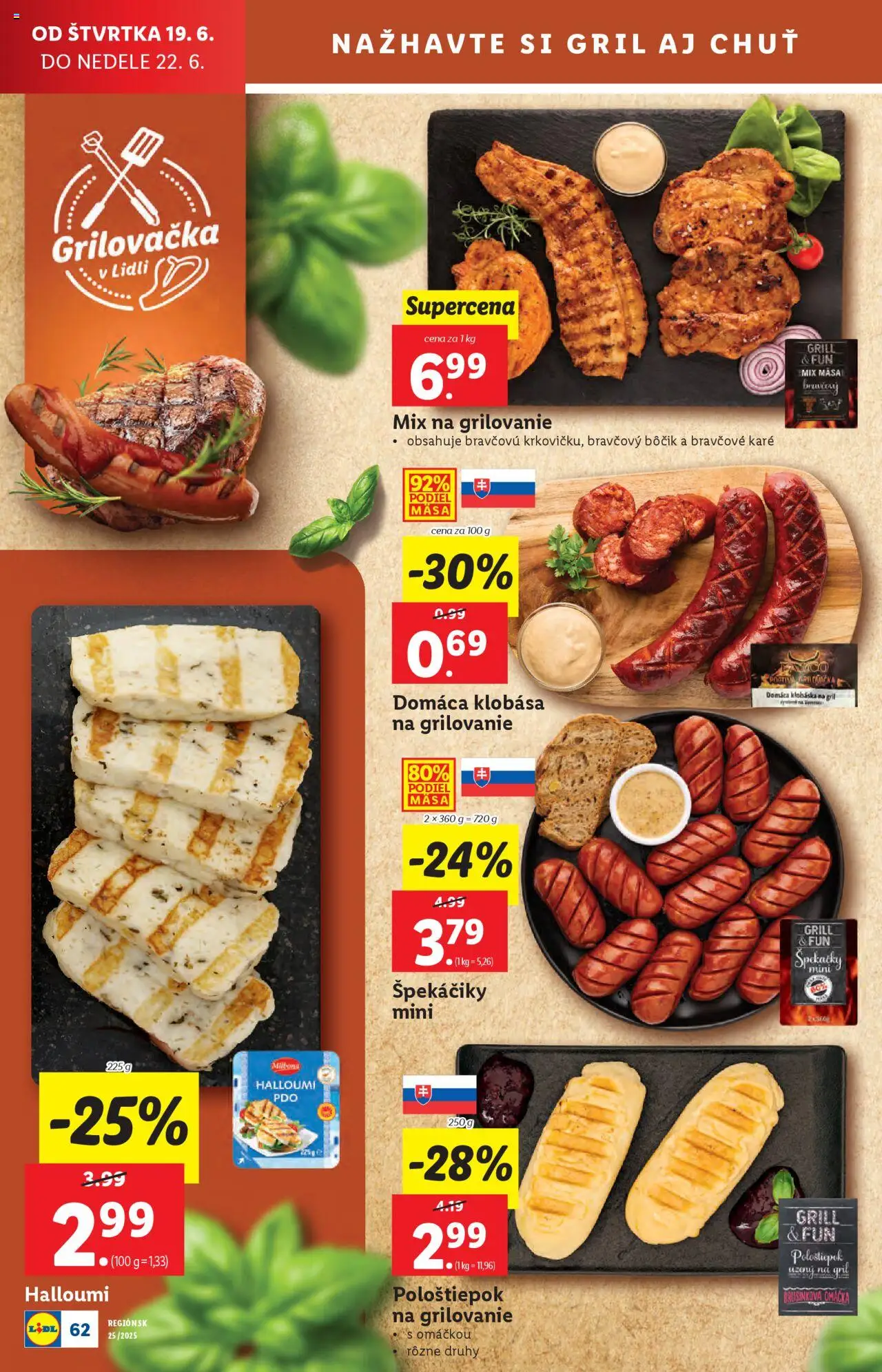 Lidl leták │ platný od 16.06.2025 | Strana: 84 | Produkty: Gril, Bravčový bôčik, Bravčové karé