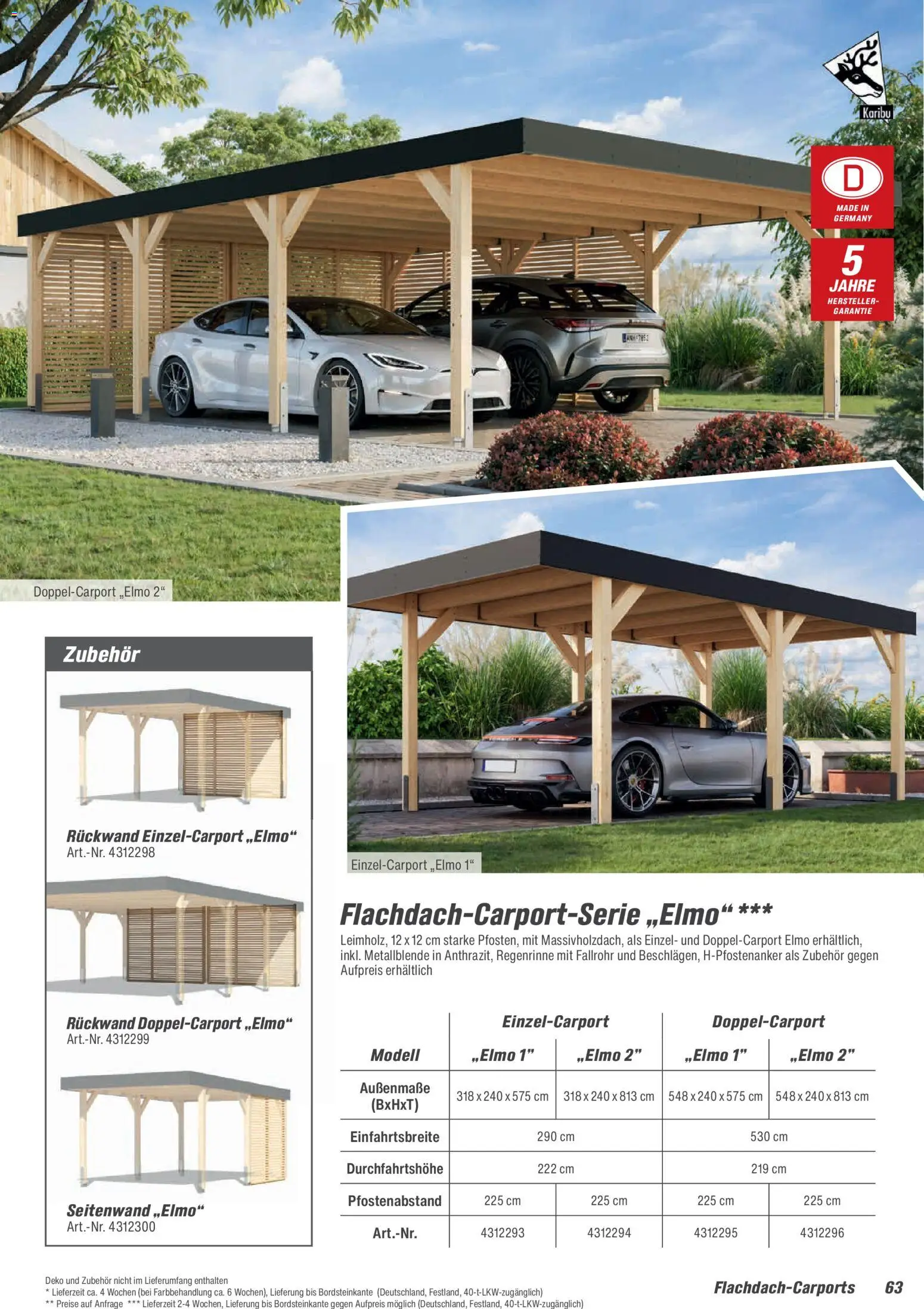 Toom Baumarkt Gartenhäuser & Carports 2026 – gültig ab 20.02.2026 | Seite: 63