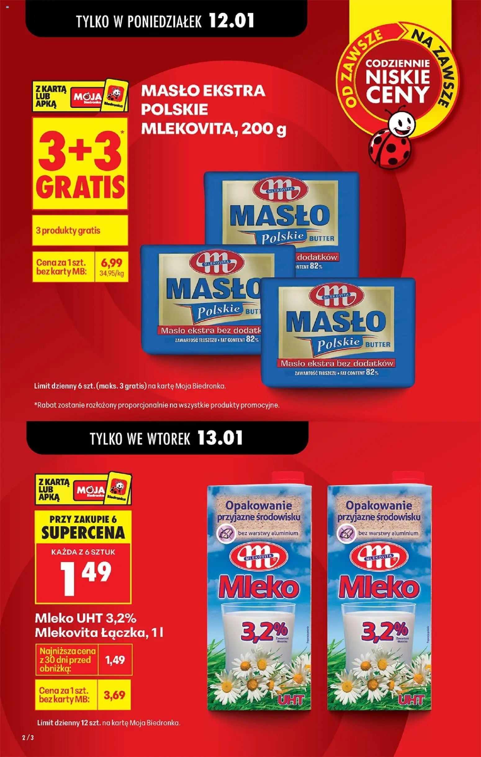 Biedronka gazetka od 12.01.2026 | Strona: 4 | Produkty: Karta, Masło Polskie, Mleko, Masło