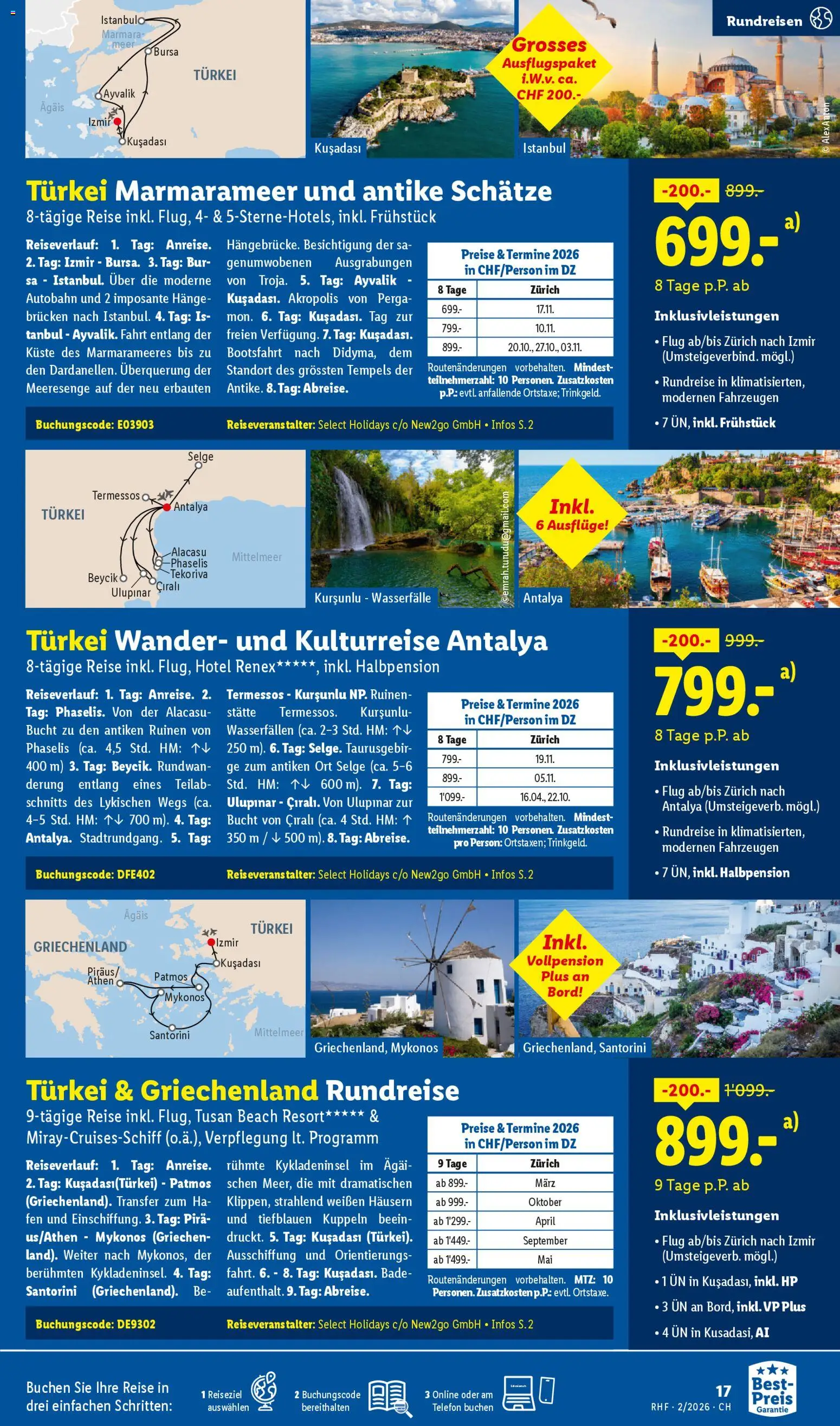 Lidl Aktionen Reisen Februar – gültig ab 28.01.2026 | Seite: 17 | Produkte: Telefon, TV, HP