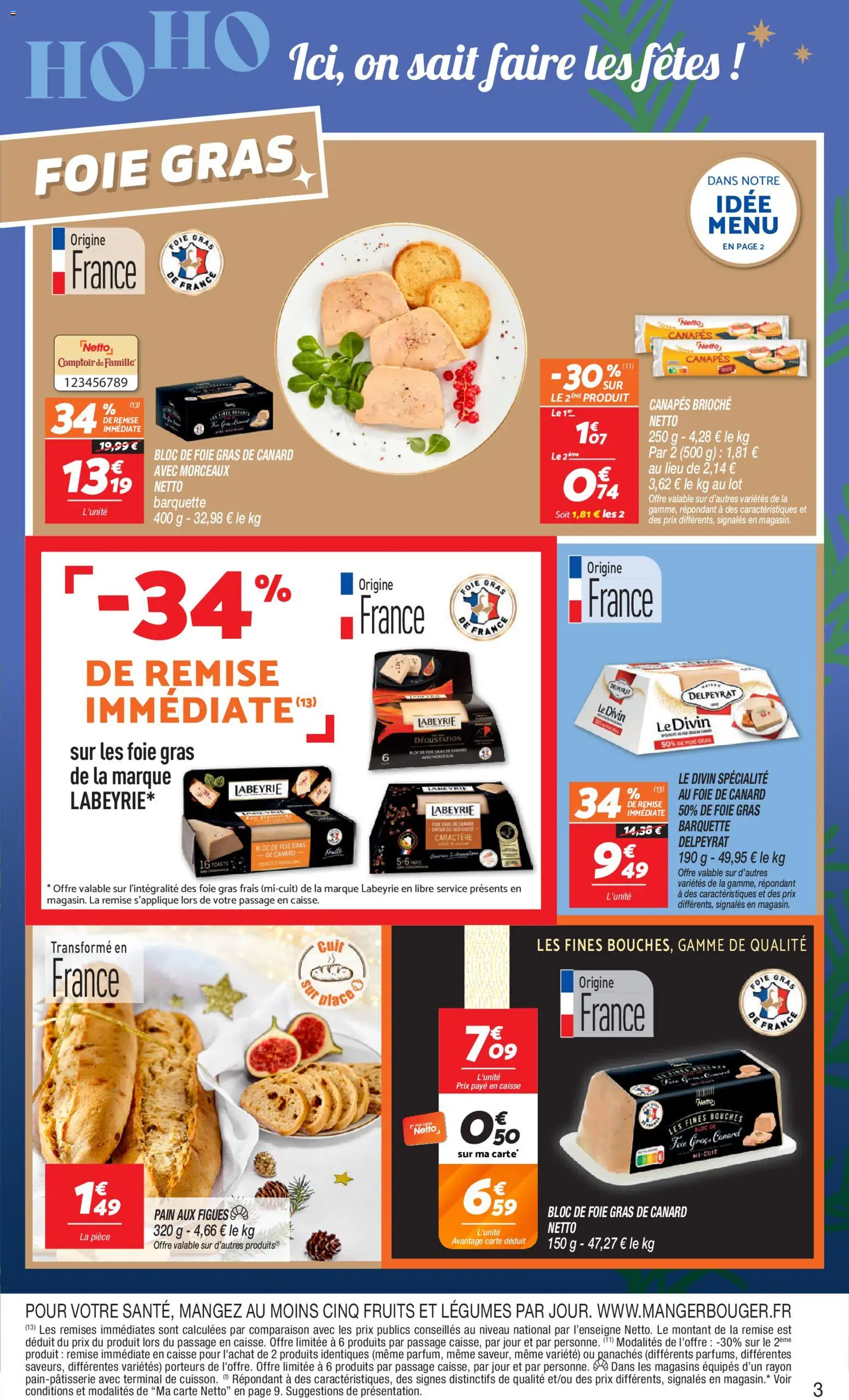 {H1} | Page: 3 | Produits: Foie Gras de Canard, Bloc de foie gras, Pain