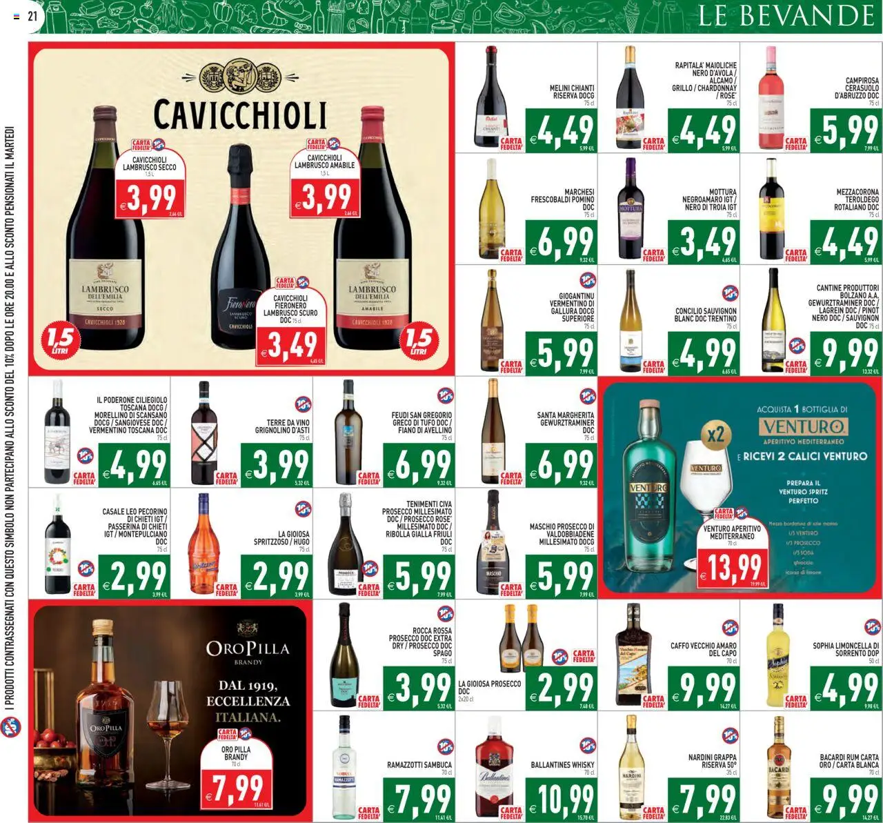 Volantino PIM Supermercati del 17.09.2025 | Pagina: 21 | Prodotti: Whisky, Rum, Bottiglia, Brandy