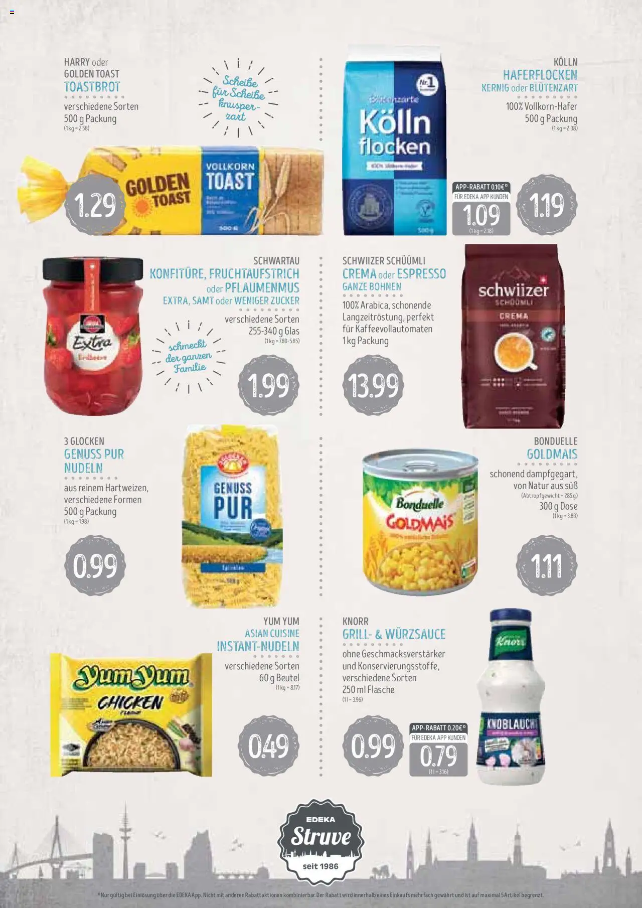 Edeka Struve Prospekt 	 - gültig ab dem 12.08.2025 | Seite: 10 | Produkte: Toast, Knorr, Zucker, Nudeln