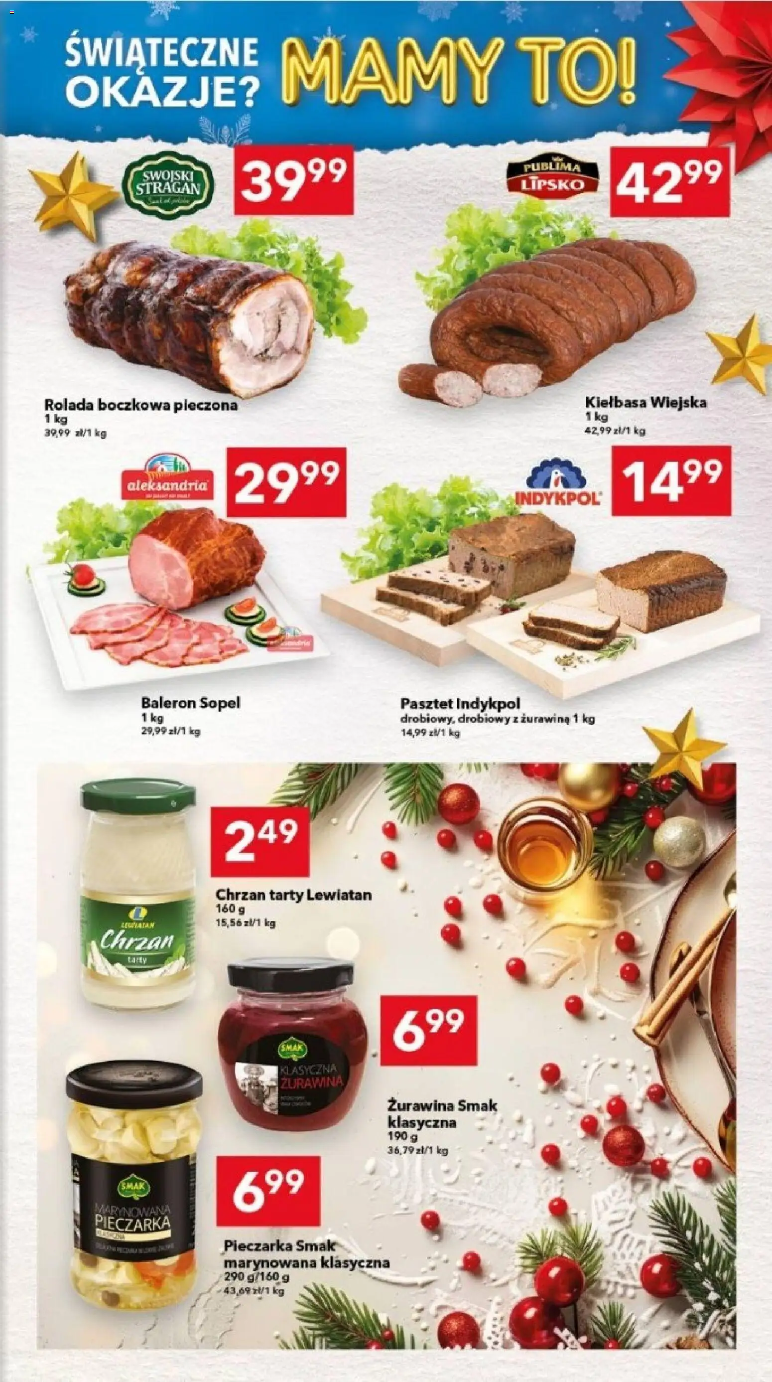 Lewiatan gazetka - Lublin od 17.12.2025 | Strona: 3 | Produkty: Kiełbasa, Rolada, Żurawina, Chrzan