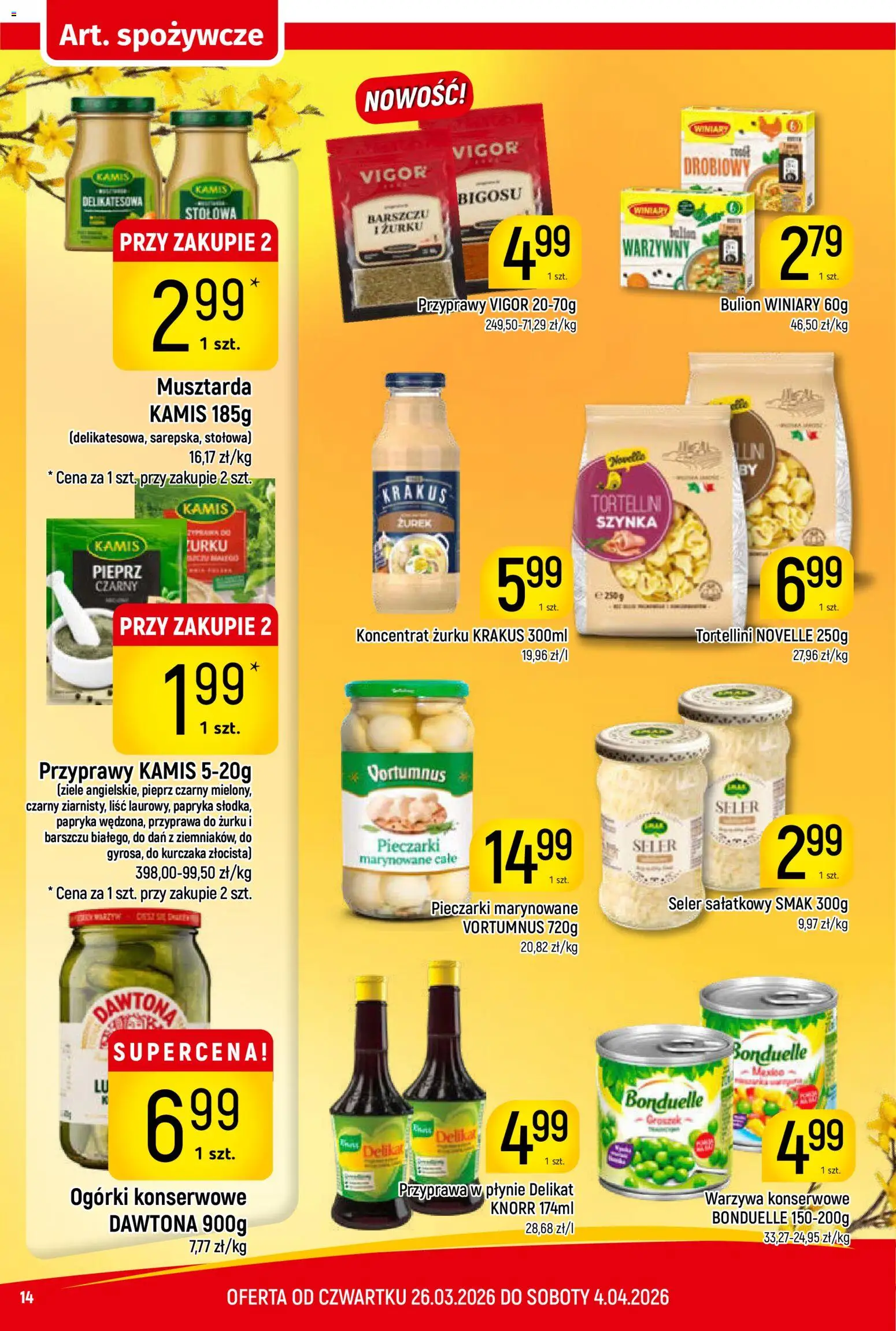 Piotruś Pan gazetka od 26.03.2026 | Strona: 14 | Produkty: Koncentrat żurku, Papryka, Przyprawy, Pieprz