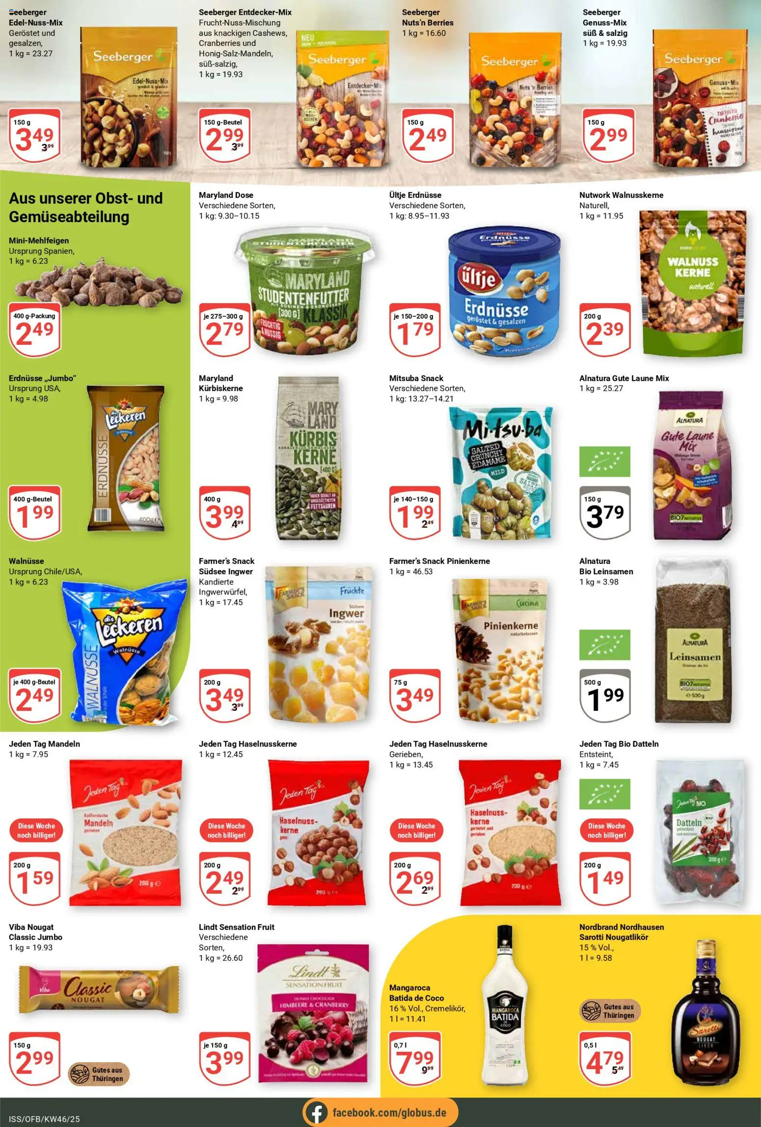 Globus - Black Friday – gültig ab 10.11.2025 | Seite: 12 | Produkte: Erdnüsse, Walnüsse, Kürbis, Himbeere