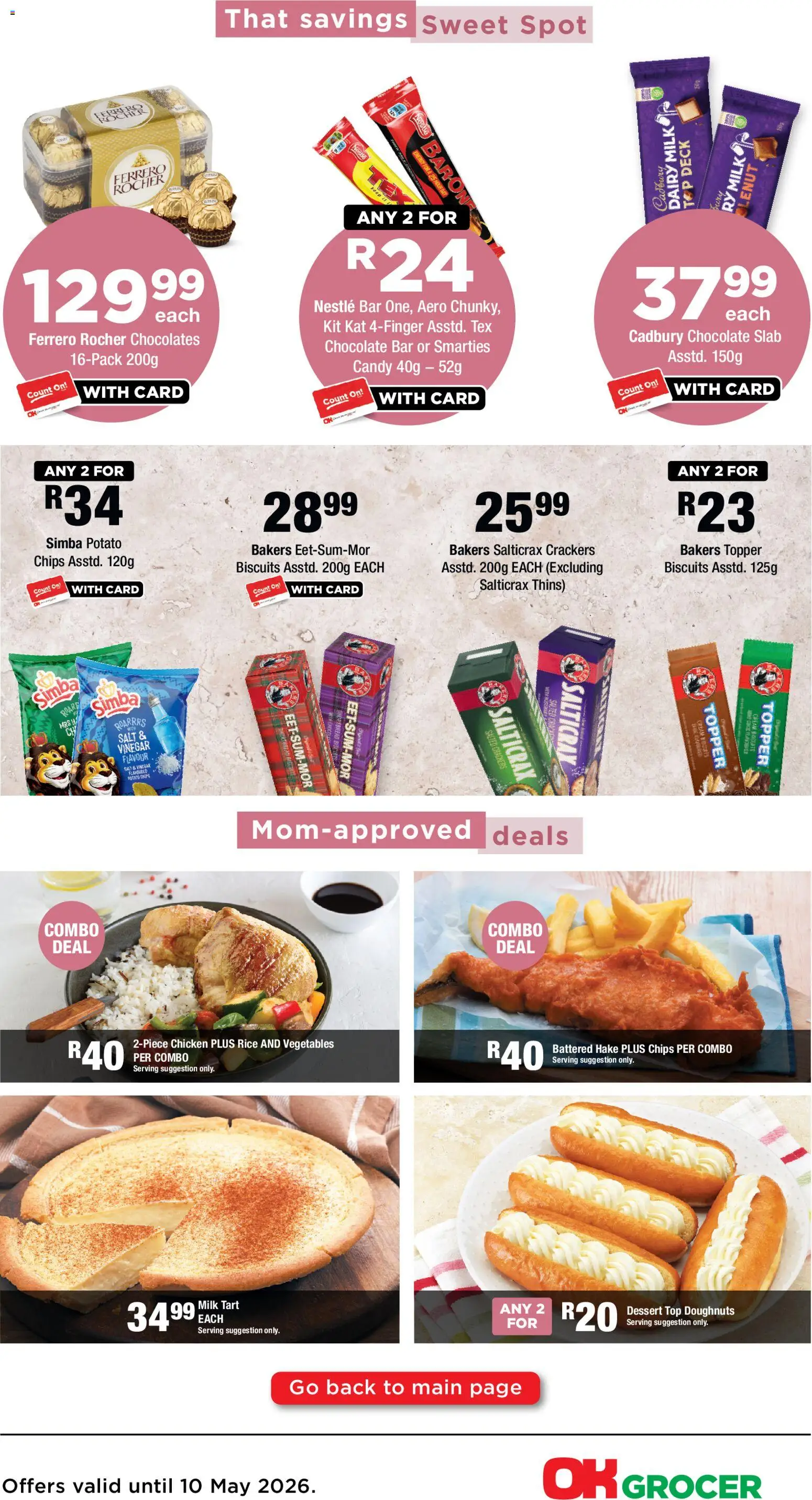 New OK Foods catalogue – valid from 27.04.2026 | Page: 2 | Products: Milk, Chicken, Chips, Salt