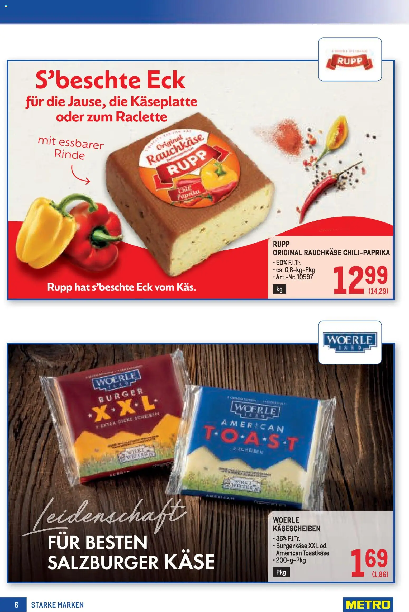 Metro Starke Marken gültig ab 05.03.2026 | Seite: 6 | Produkte: Käse