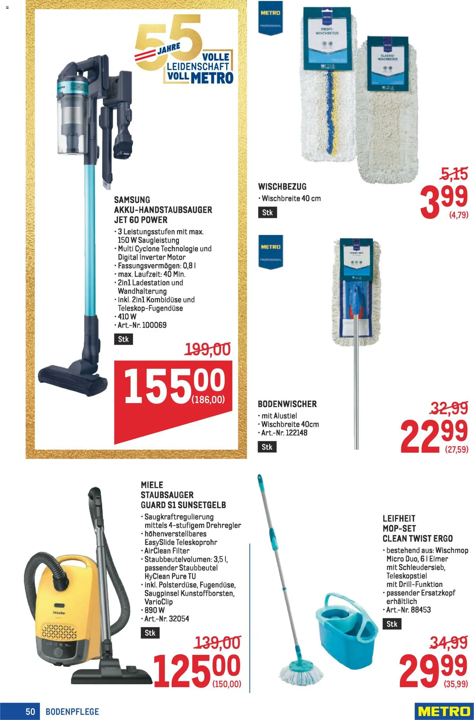 Metro angebote Profi gültig ab 16.04.2026 | Seite: 50 | Produkte: Staubsauger, Samsung