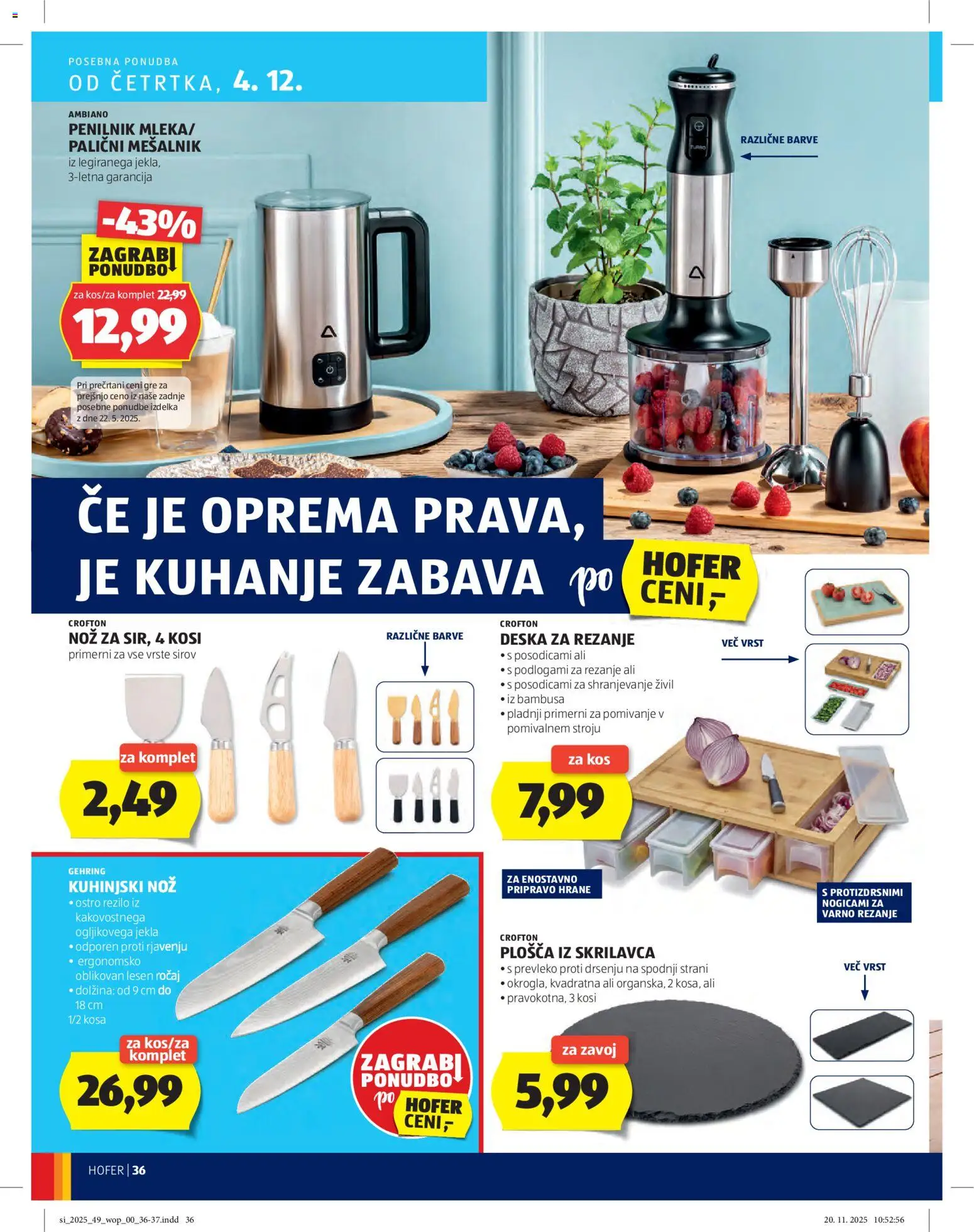 Hofer SI katalog | vrijedi od 27.11.2025 | Stranica: 36 | Proizvodi: Nož