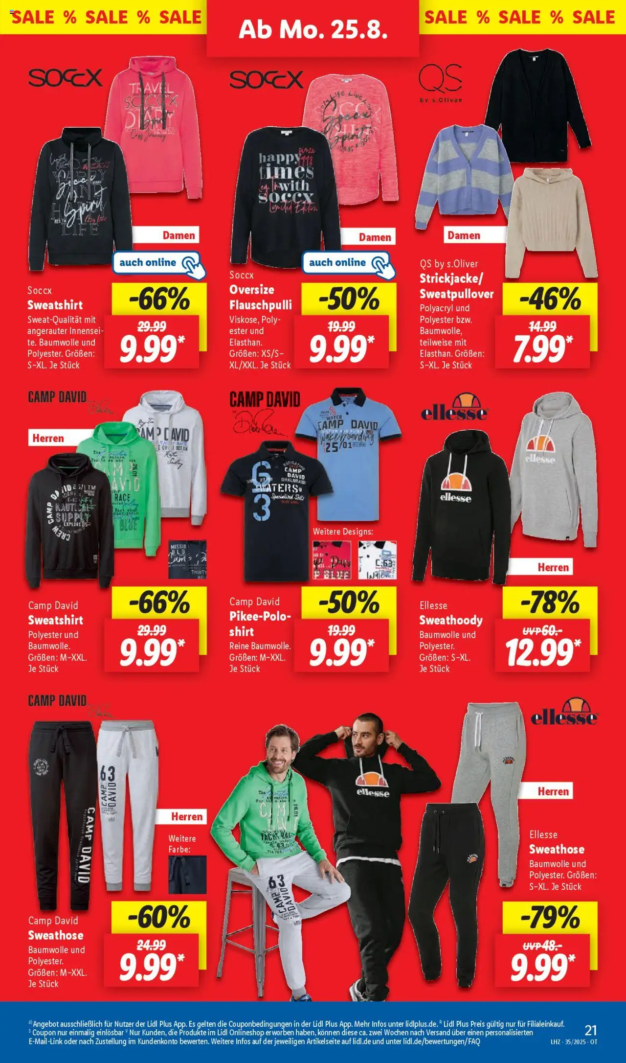 Lidl Prospekt Grimma - gültig ab dem 25.08.2025 | Seite: 31 | Produkte: Shirt, Sweathose, Sweatshirt