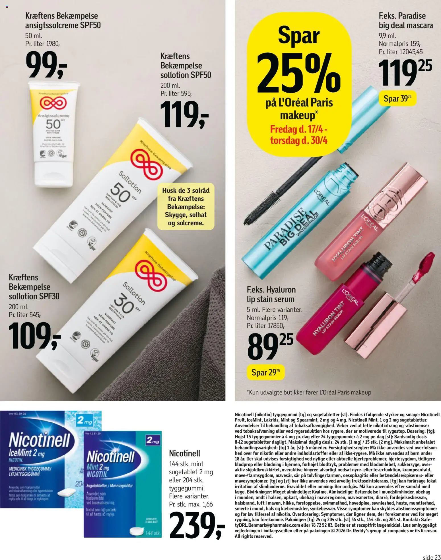 Føtex tilbudsavis – gyldig fra 17.04.2026 | Side: 38 | Produkter: Parfume, Makeup, Mascara, Søm