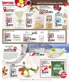 Volantino Ipercoop del 11.09.2025 | Pagina: 22 | Prodotti: Pesce, Latte, Pasta, Stracciatella