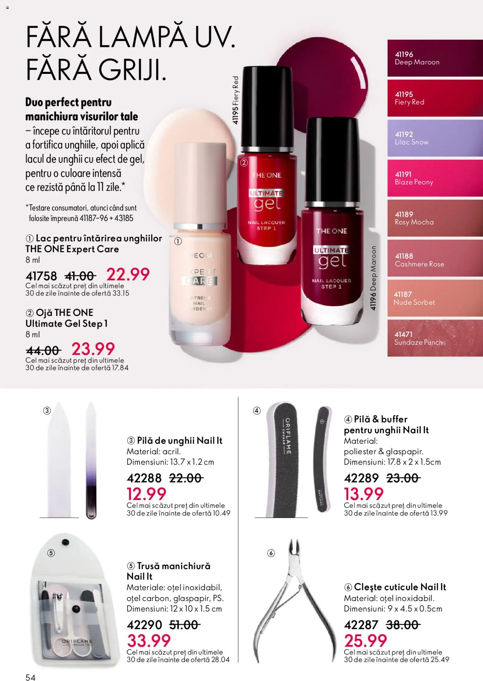 Noul catalog Oriflame – valabil de la 11.02.2026 | Pagină: 54 | Produse: Clește, Lampă, Ojă