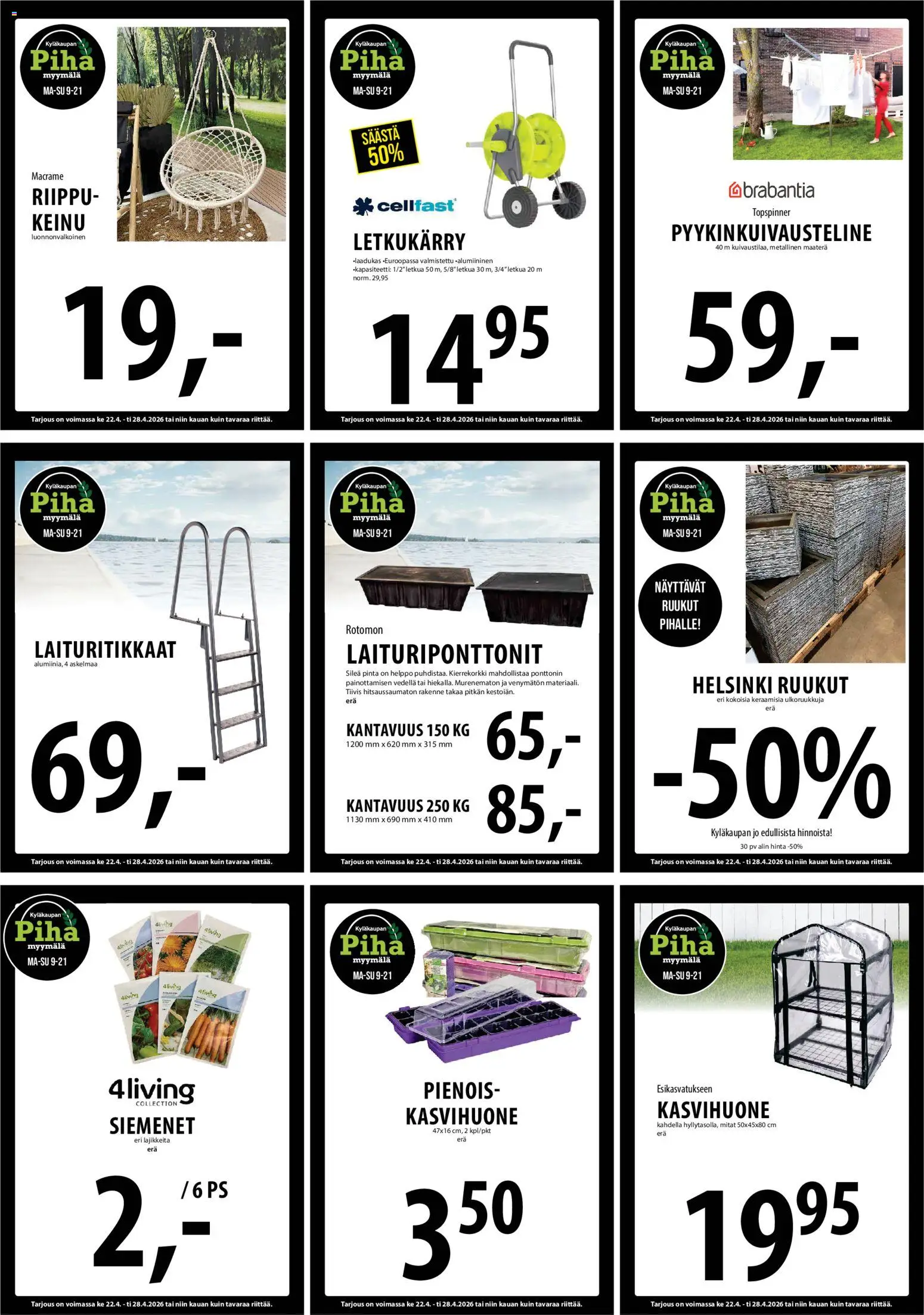 Tuuri tarjoukset – voimassa 22.04.2026 alkaen | Sivu: 28 | Tuotteet: Kasvihuone, Siemenet