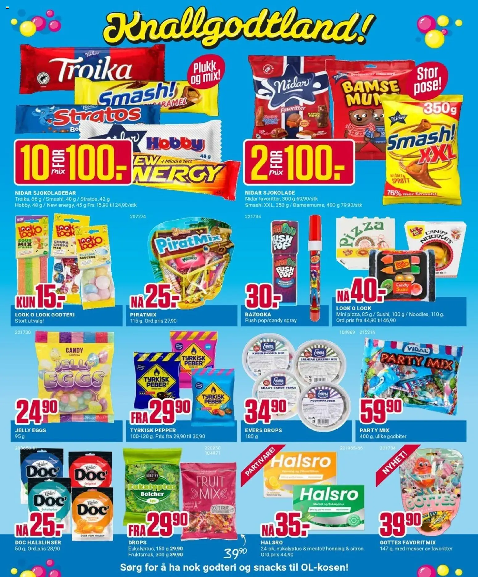 {H1} | Side: 4 | Produkter: Sjokolade, Pizza, Snacks, Braids