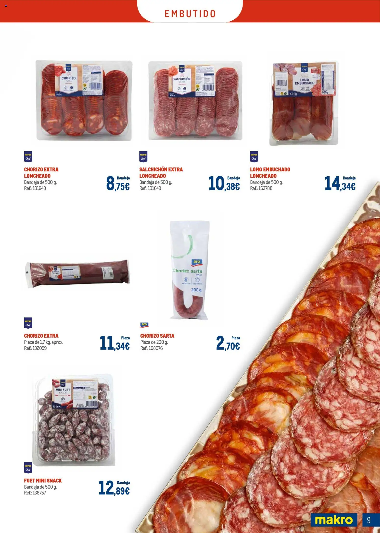 Makro - Charcuteria Palma Castellón │ válido desde el 01.12.2025 | Página: 9 | Productos: Bandeja, Loncheado
