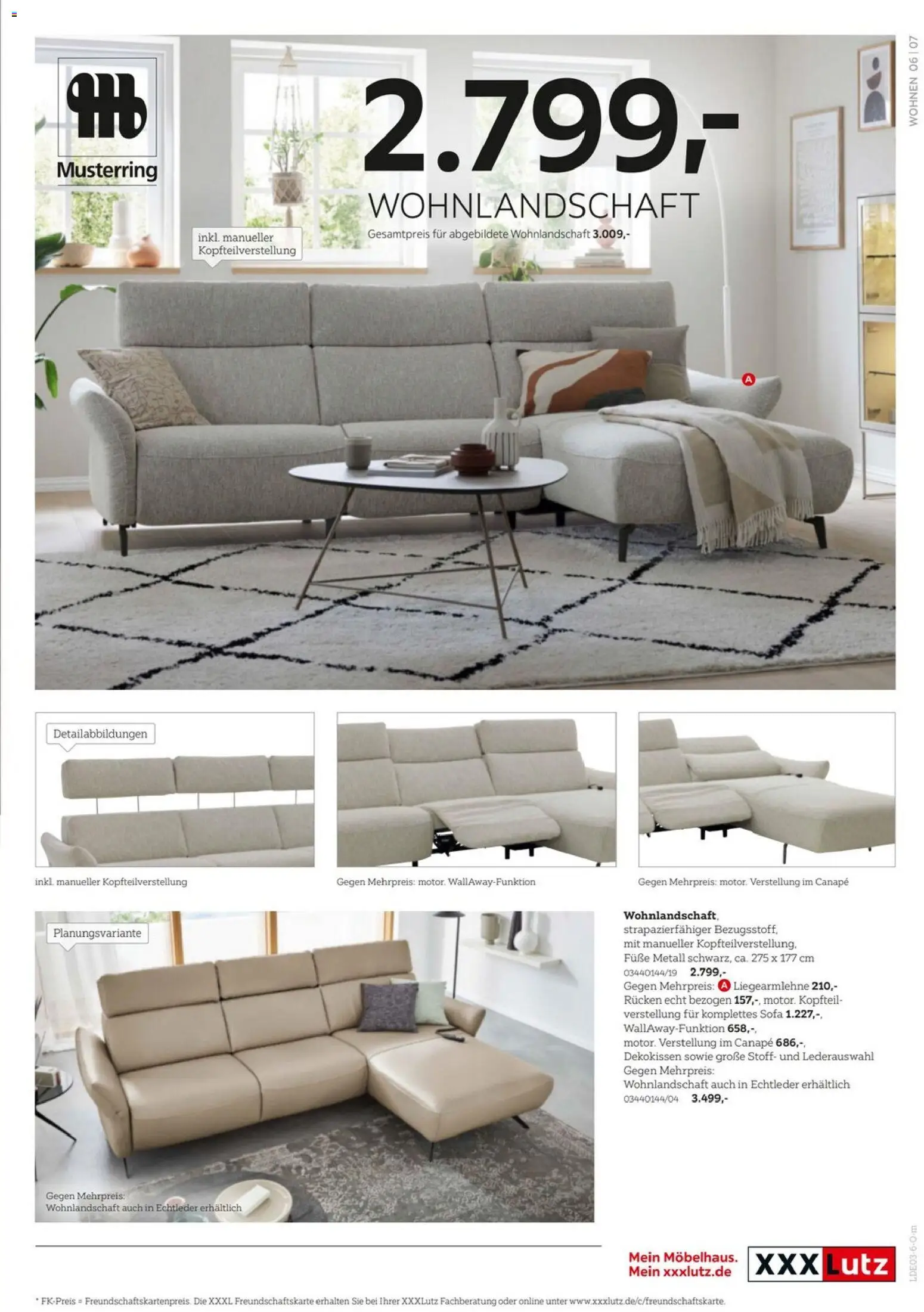 XXXL Lutz Musterring Spezial – gültig ab 15.03.2025 | Seite: 7 | Produkte: Wohnlandschaft, Sofa