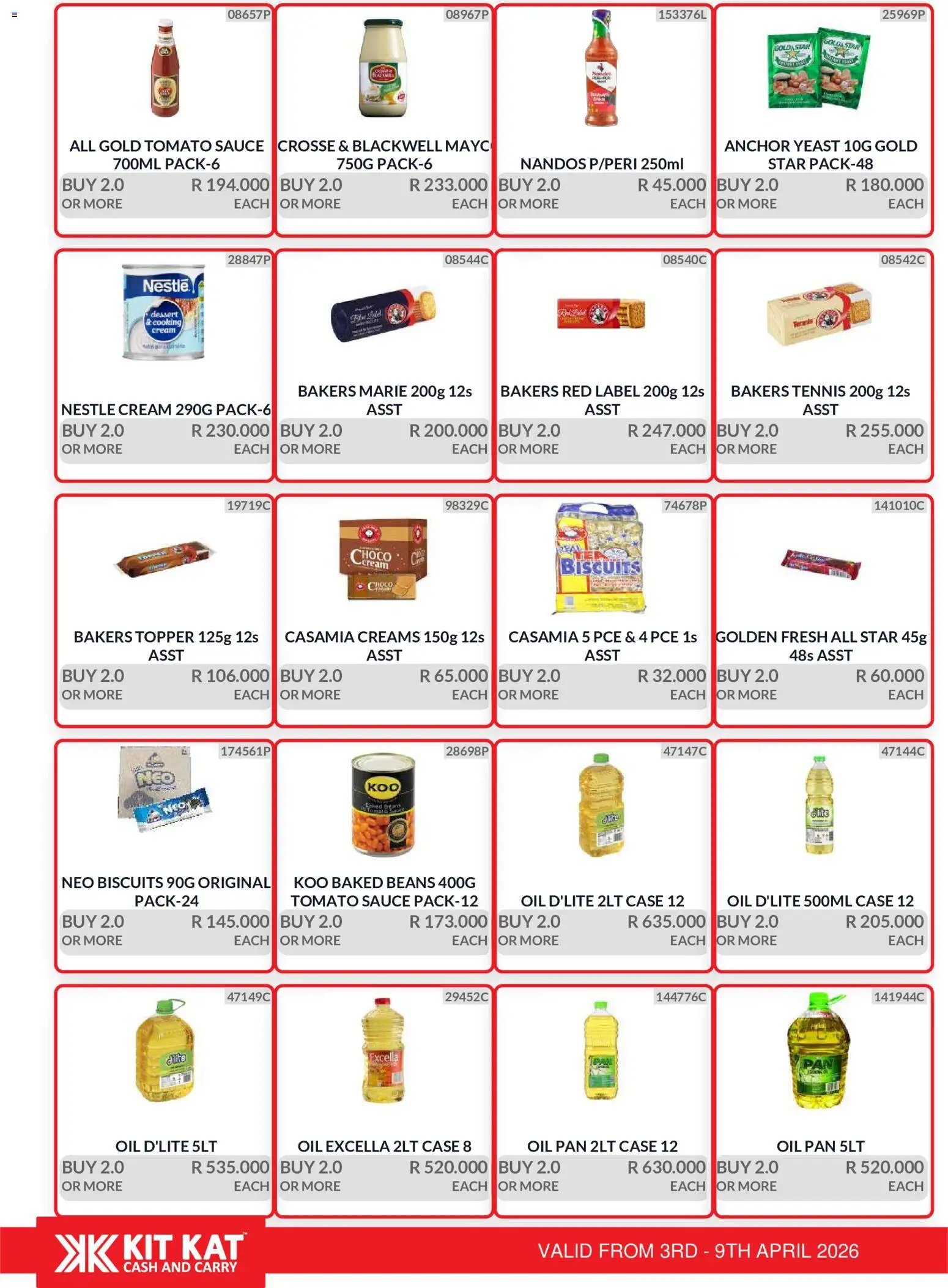 New KIT KAT Cash & Carry catalogue – valid from 03.04.2026 | Page: 8 | Products: Beans, Case, Oil, Cream
